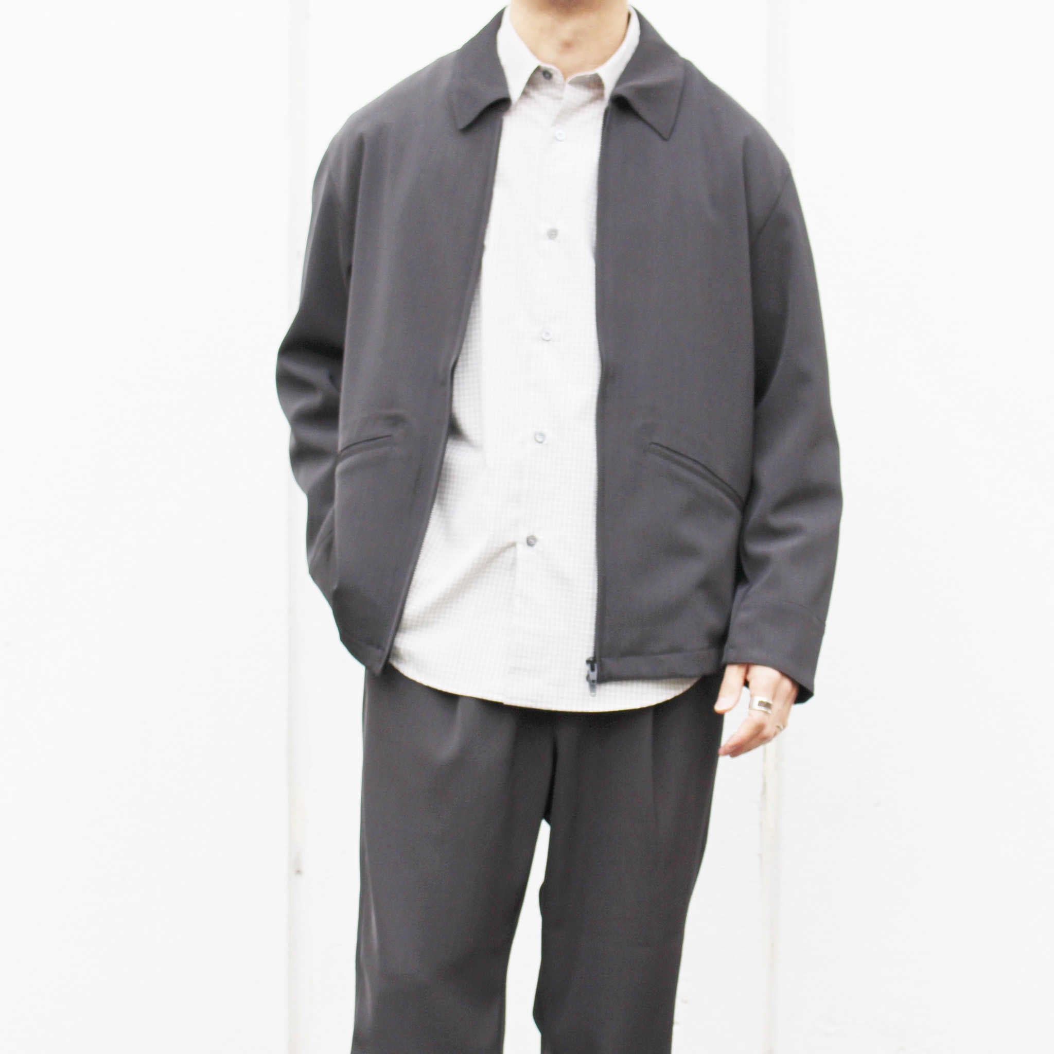 LAMOND ラモンド / TWILL TWIST SHORT JACKET ツイルツイストショートジャケット (FADE BLACK フェードブラック)