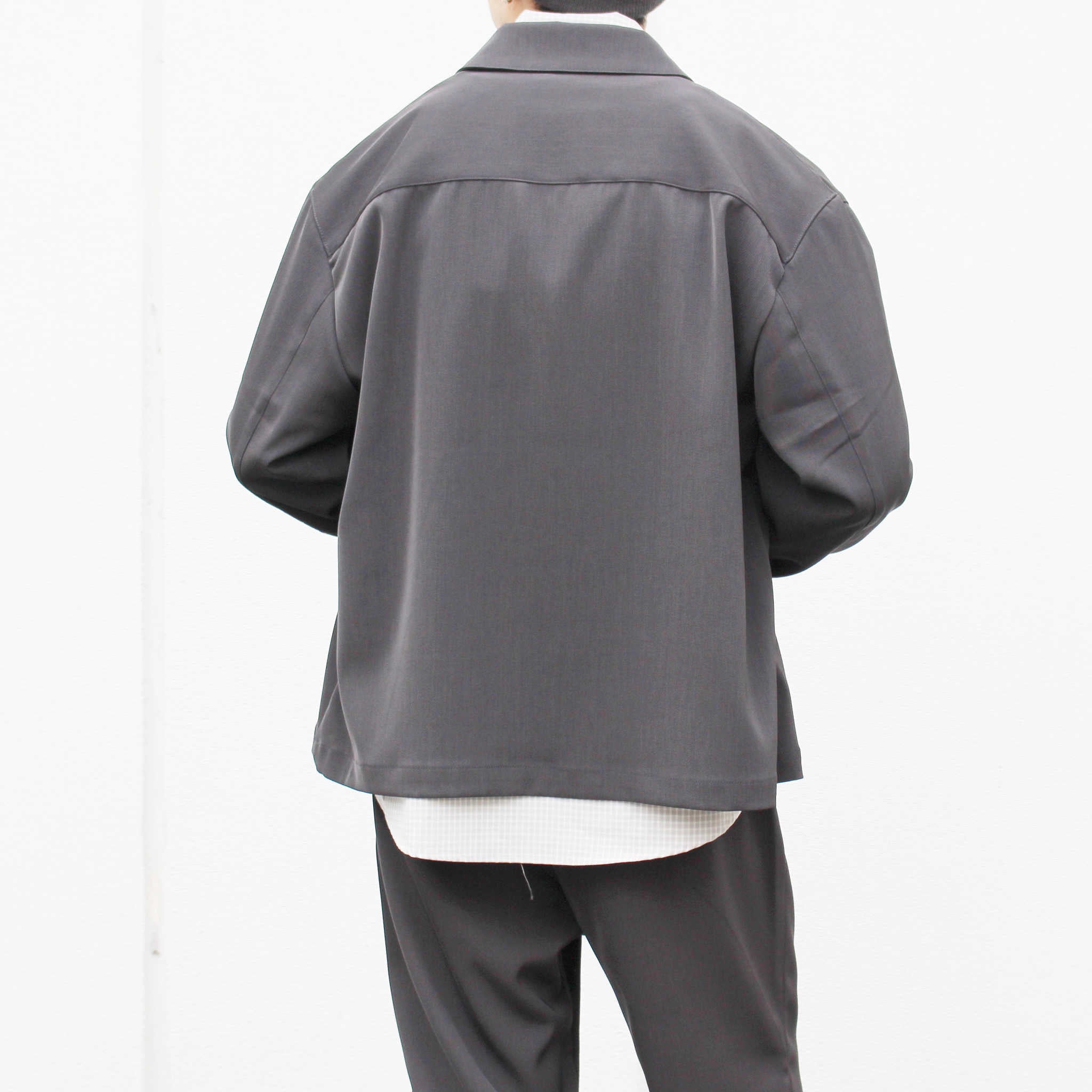 LAMOND ラモンド / TWILL TWIST SHORT JACKET ツイルツイストショートジャケット (FADE BLACK フェードブラック)