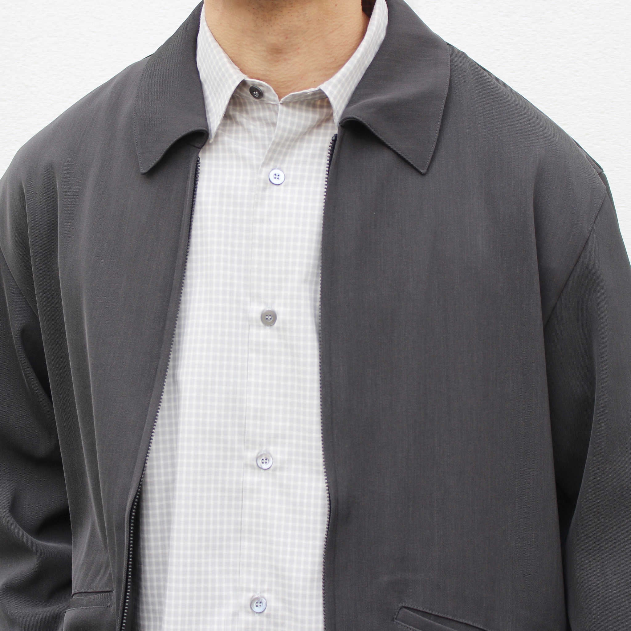 LAMOND ラモンド / TWILL TWIST SHORT JACKET ツイルツイストショートジャケット (FADE BLACK フェードブラック)