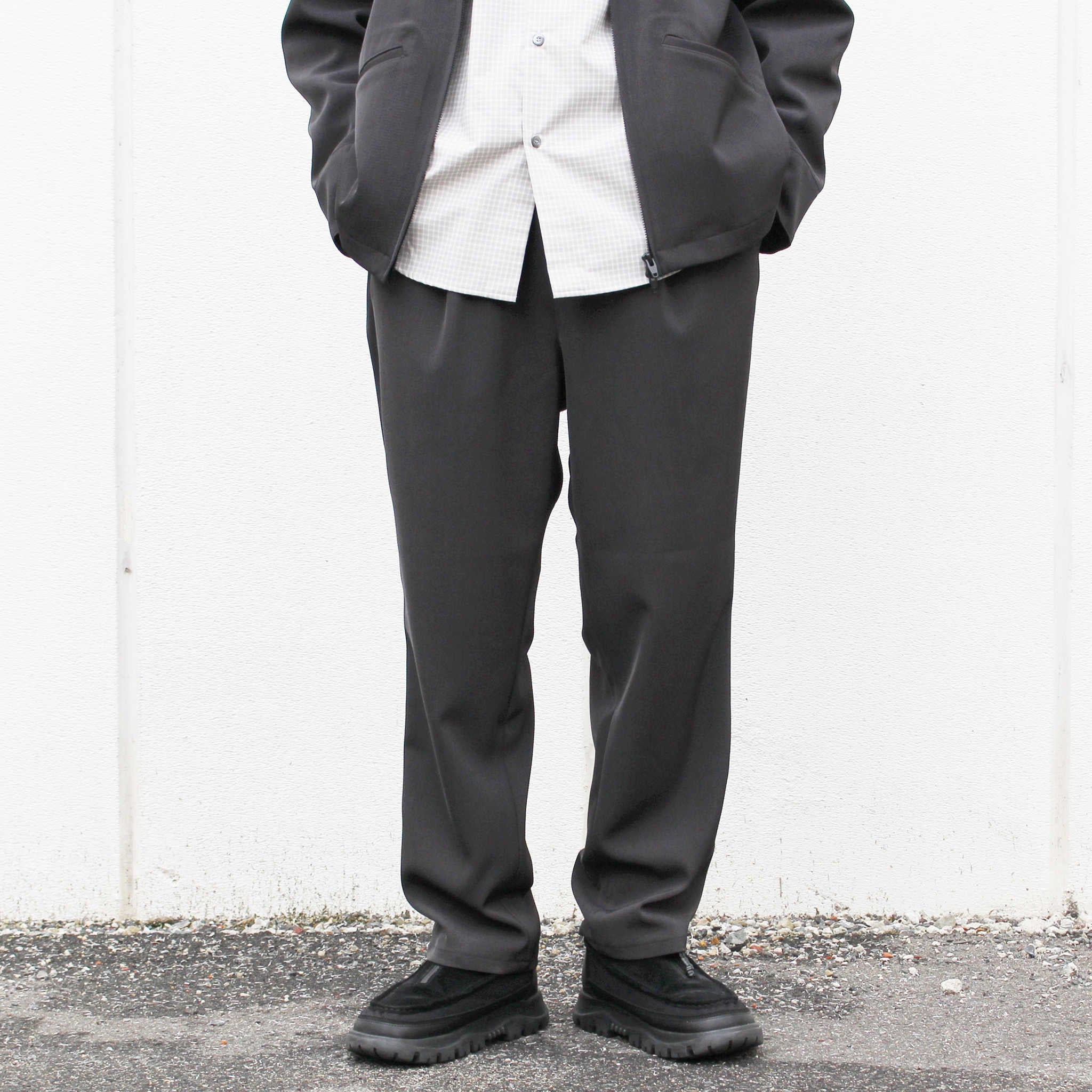 LAMOND ラモンド / TWILL TWIST PANTS ツイルツイストパンツ (FADE BLACK フェードブラック)