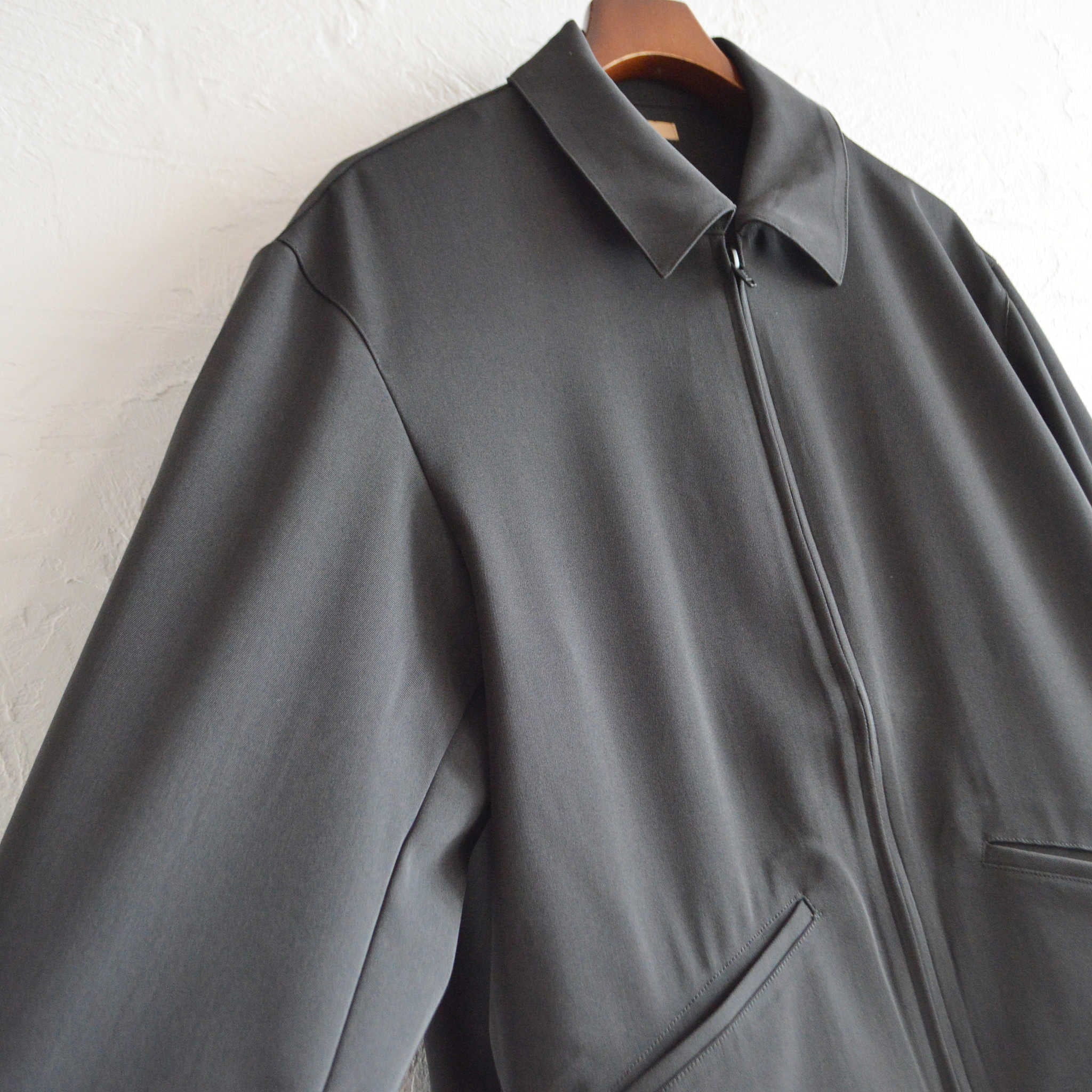 LAMOND ラモンド / TWILL TWIST SHORT JACKET ツイルツイストショートジャケット (FADE BLACK フェードブラック)