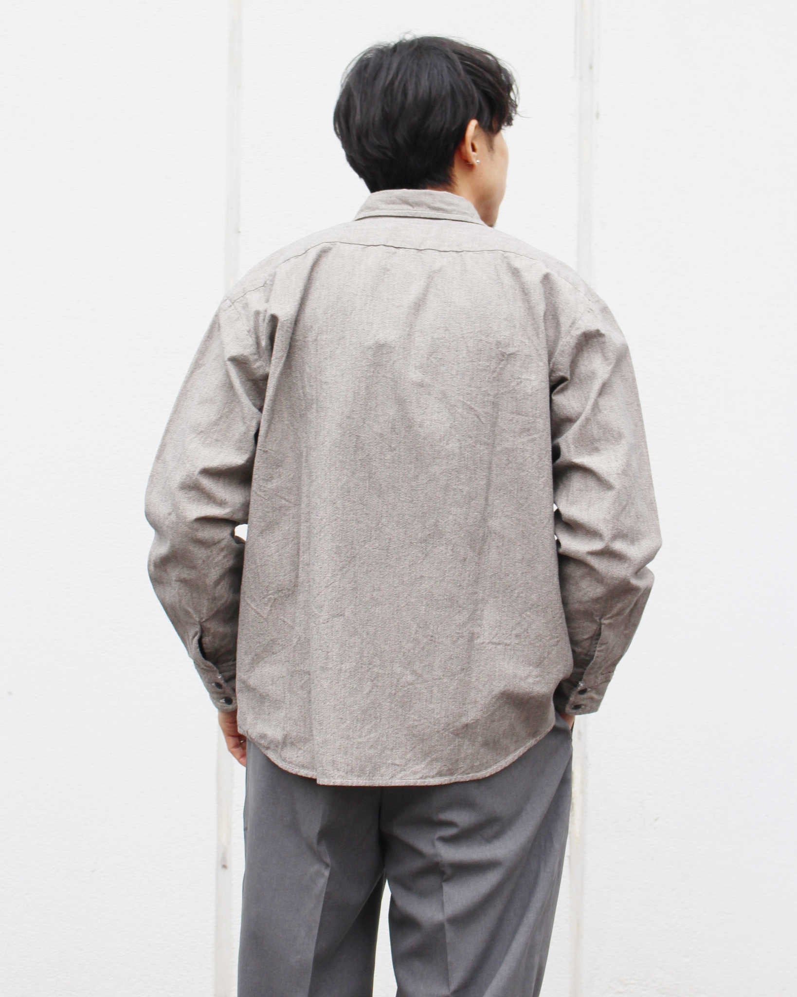 necessary or unnecessary ネセサリーオアアンネセサリー N.O.UN / WW SHIRT II ダブルダブルシャツツー (GRAY グレー