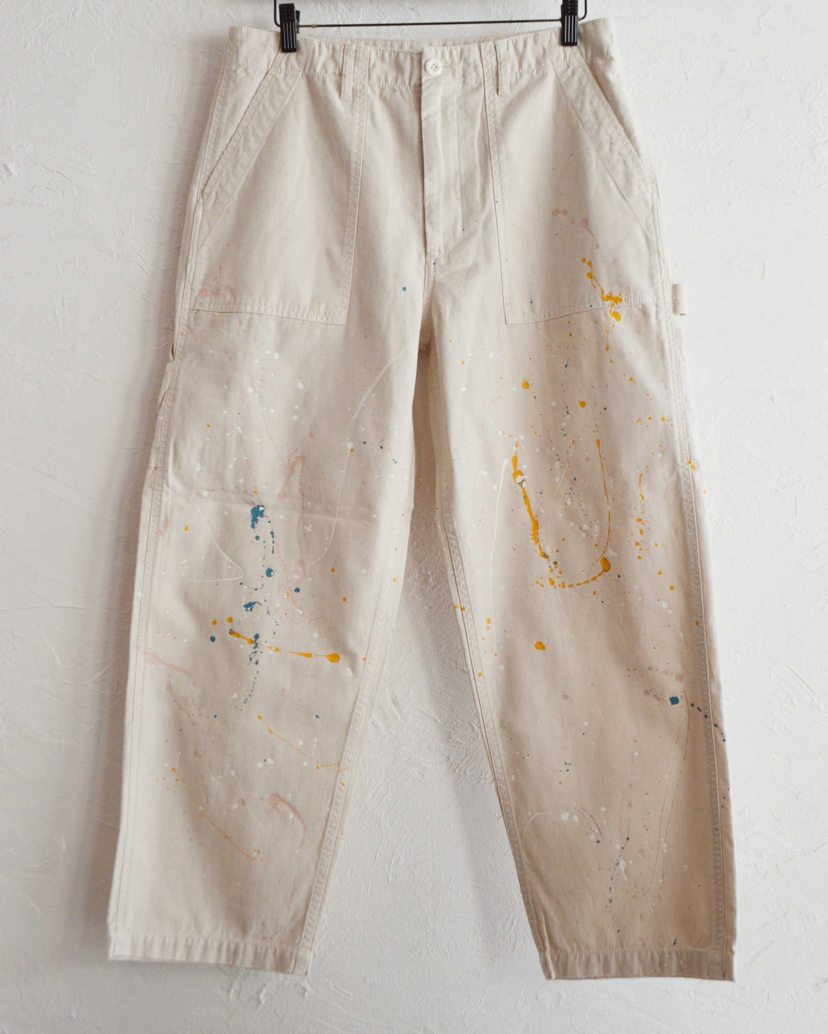 melple メイプル / Carpentar Pants Painted カーペンターパンツ (OFF WHITE オフホワイト)