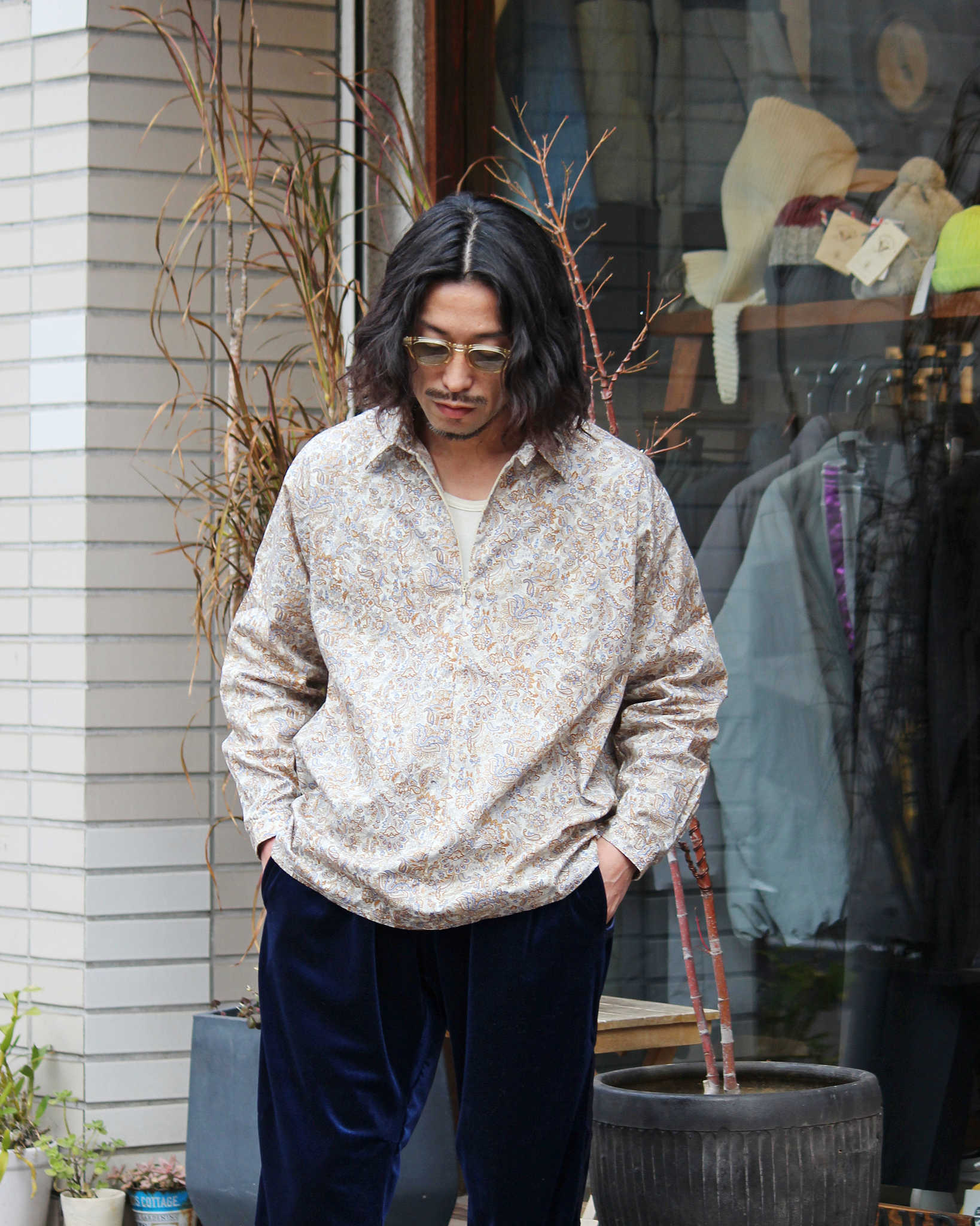 Nasngwam.×LEATHER TRAMP ナスングワム レザートランプ / CONFRONT SHIRT コンフロントシャツ (WHITE ホワイト)