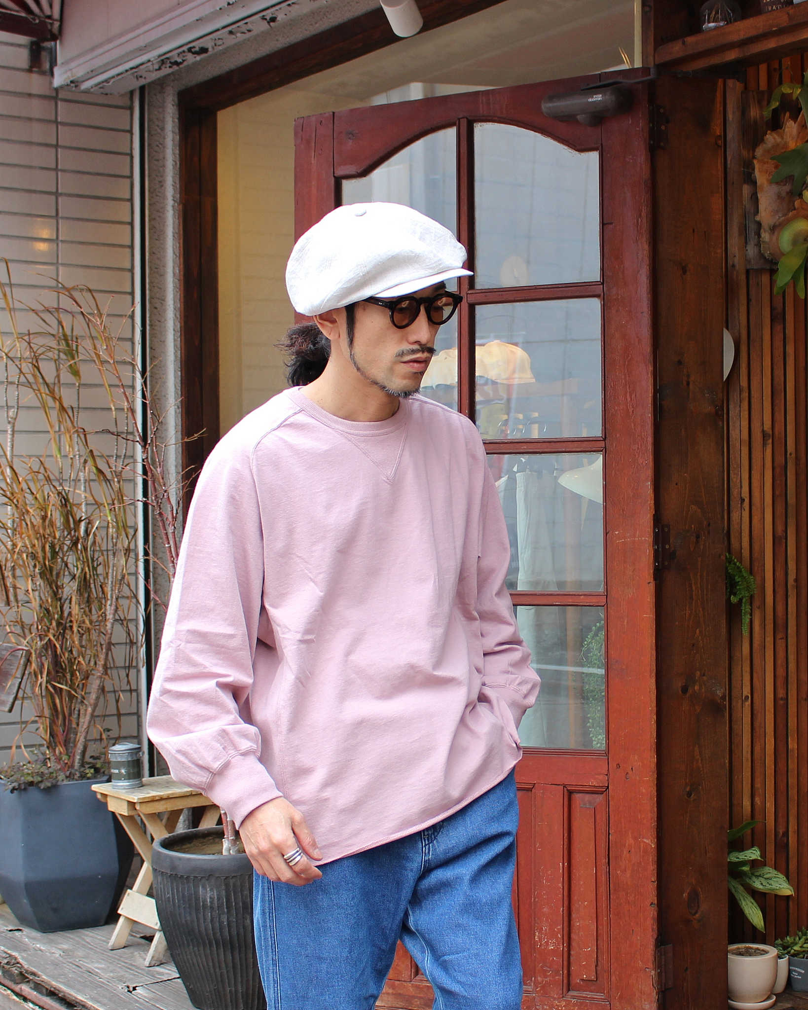 IMPRESTORE インプレストア / Harold ハロルド | Freedom LongSleeve Tshirt フリーダムロングスリーブティー (DARK PINK ダークピンク)