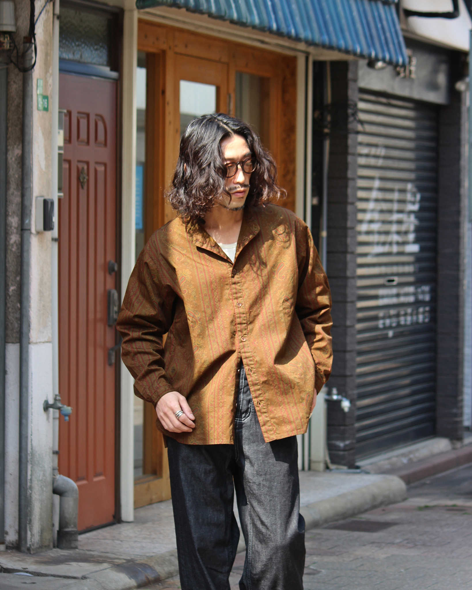 Nasngwam. ナスングワム / ARTISAN SHIRTS JACKET アルチザンシャツジャケット (BROWN ブラウン)