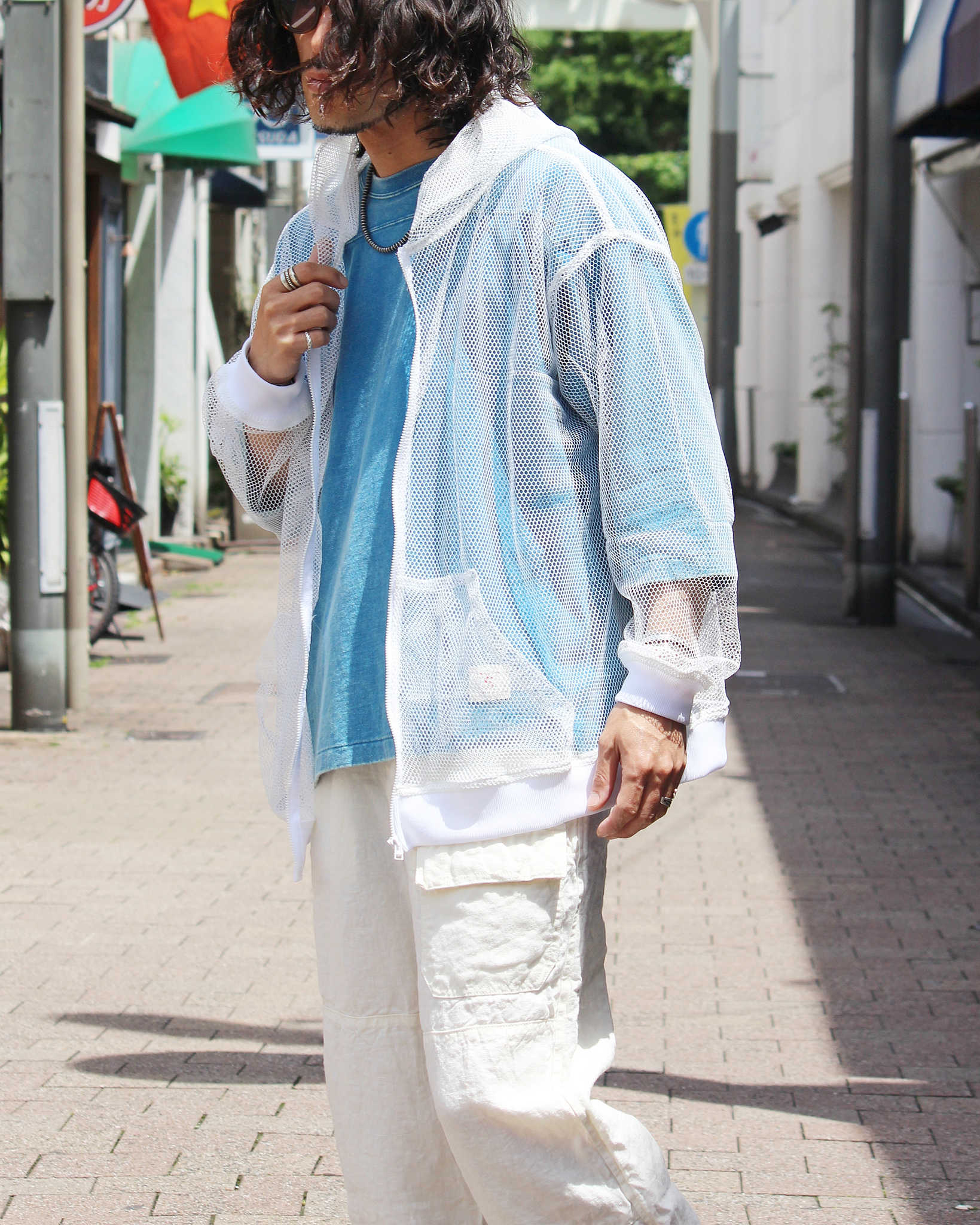 oddment オッドメント / INDIVI ZIP UP HOODED インディビジップフーディー (WHITE ホワイト)