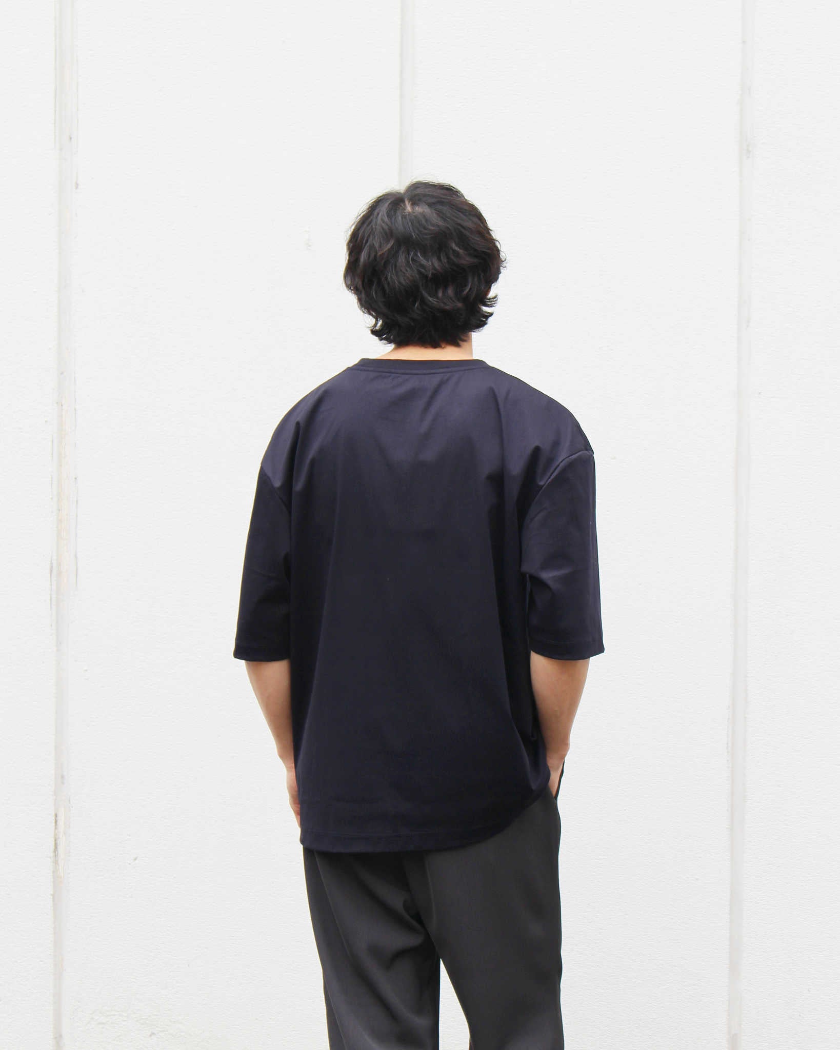 LAMOND ラモンド /  TRICOT TEE トリコットティー (NAVY BLACK ネイビーブラック)