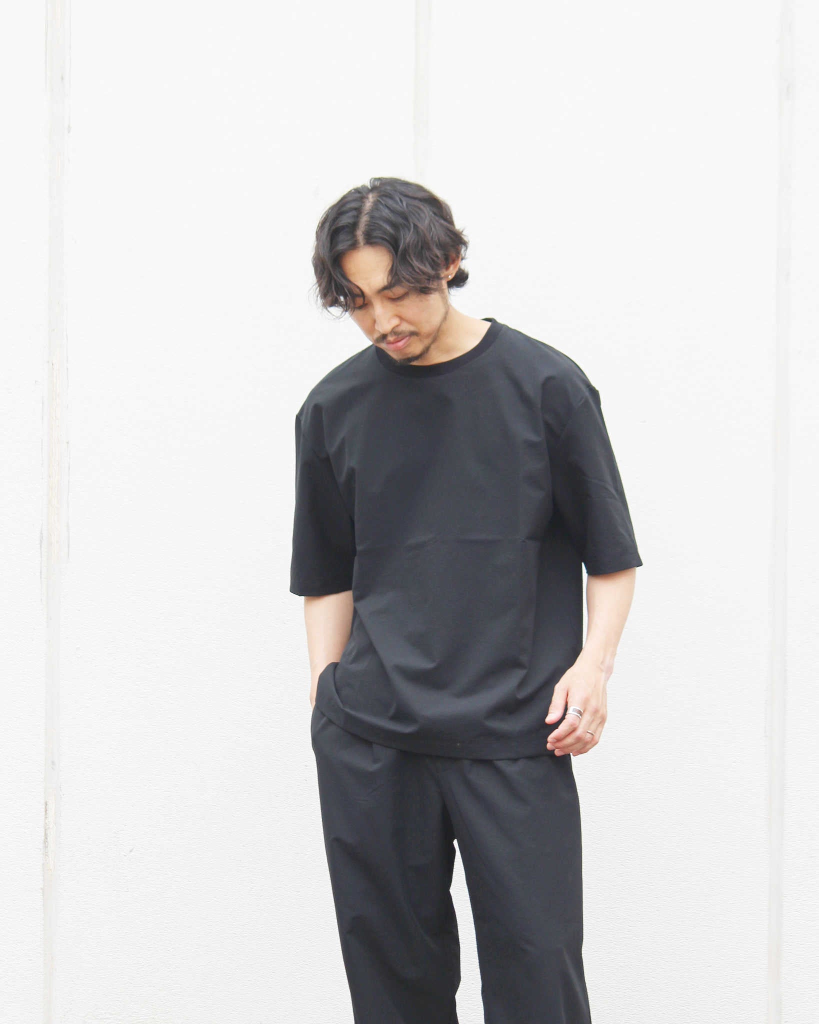 YONCA ヨンカ / COOL TECH TEE クールテックティー (BLACK ブラック)