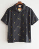 HAVE A GRATEFUL DAY ハブアグレイトフルデイ / OPEN COLLAR S/S SHIRT オープンカラーショートスリーブシャツ (BLACK ブラック)