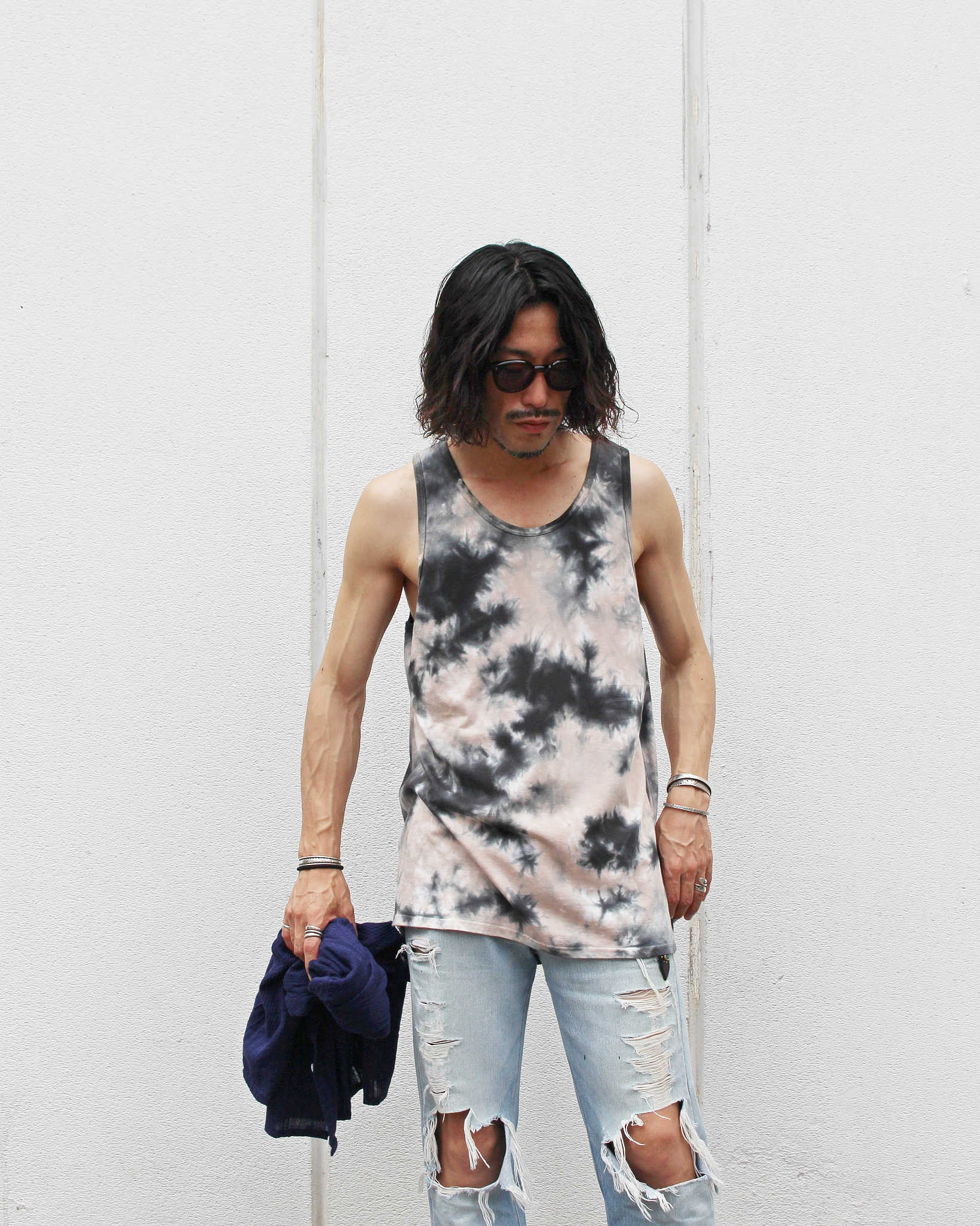 Nasngwam. × JAVARA×LEATHER TRAMP ナスングワム ジャバラ レザートランプ  / ESSENTIAL TANKTOP エッセンシャルタンクトップ(DESERT デザート)