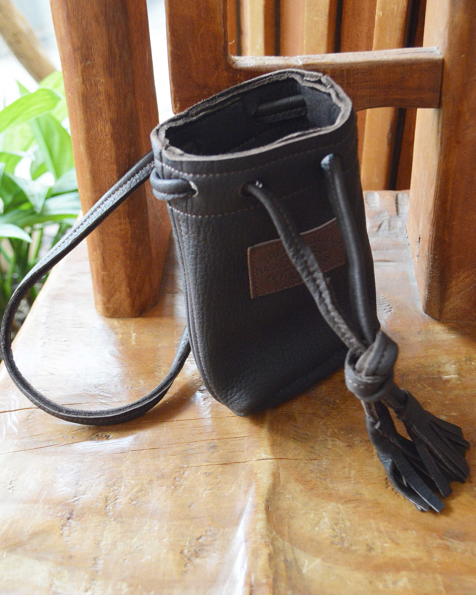 バッグ NasngwamXEARLYMORNING DEERSKINMESSENGER Nasngwam. - Nasngwam.×EARLY MORNING / ディアスキンウイスキー