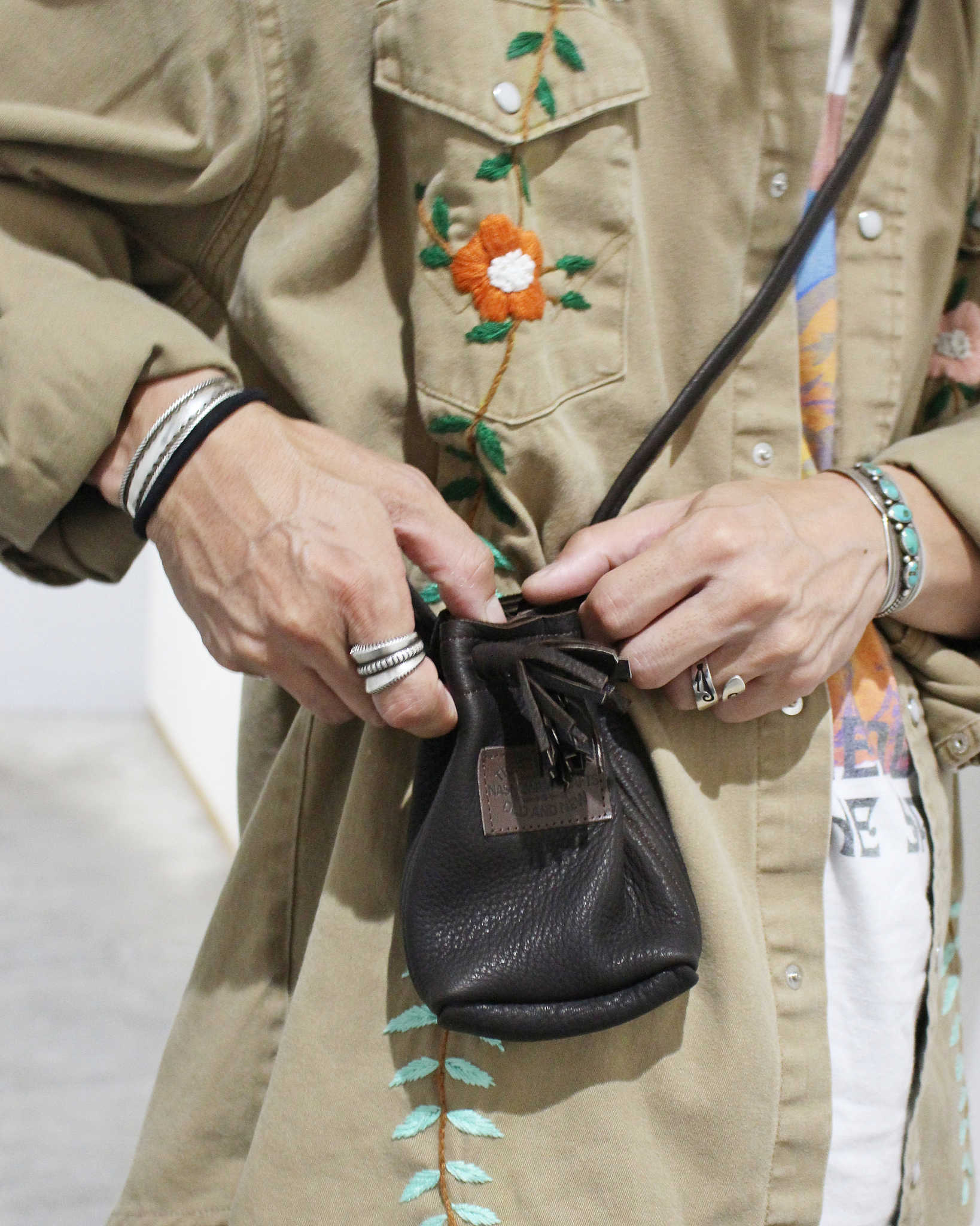 Nasngwam.×EARLYMORNING ナスングワム アーリーモーニング / DEERSKIN BEER BAG ディアスキンビールバッグ (CHOCOLATE チョコレート)