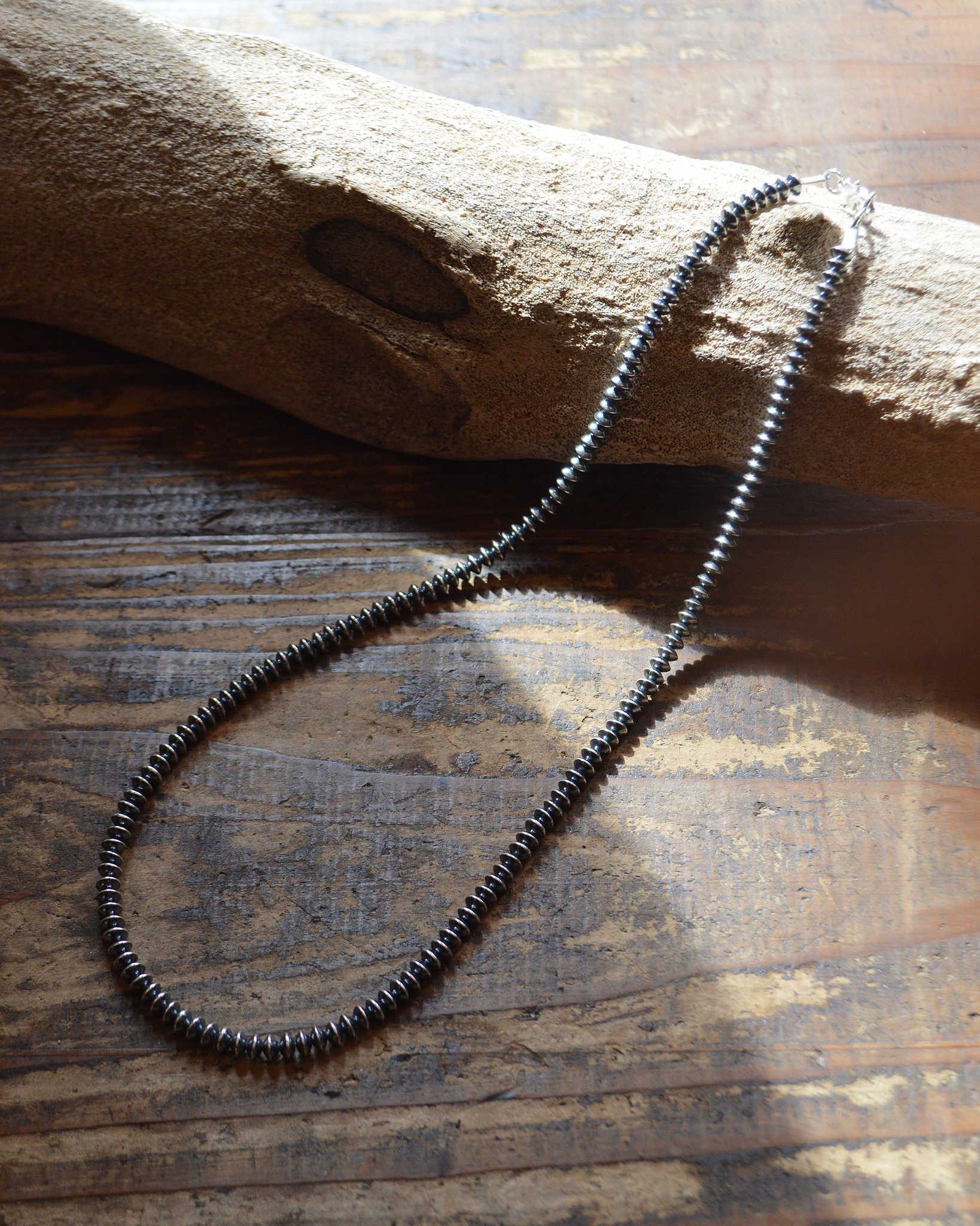 Indian jewelry インディアンジュエリー / Navajo Pearl Necklace ナバホパールネックレス UANGIE TOCHINI (5mm 50cm)