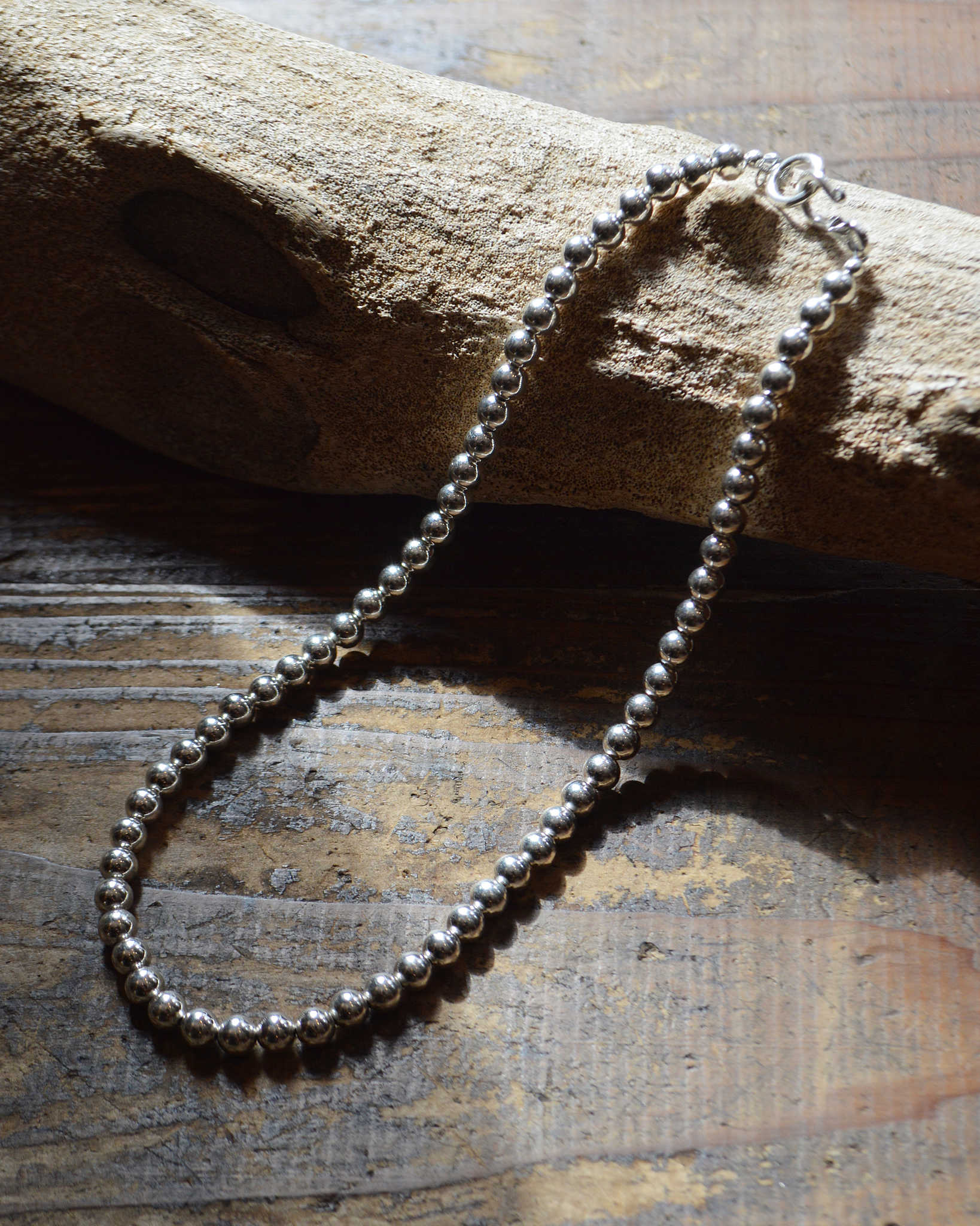 Indian jewelry インディアンジュエリー / Navajo Pearl Necklace ナバホパールネックレス TERESA BELONE (6mm 40cm)