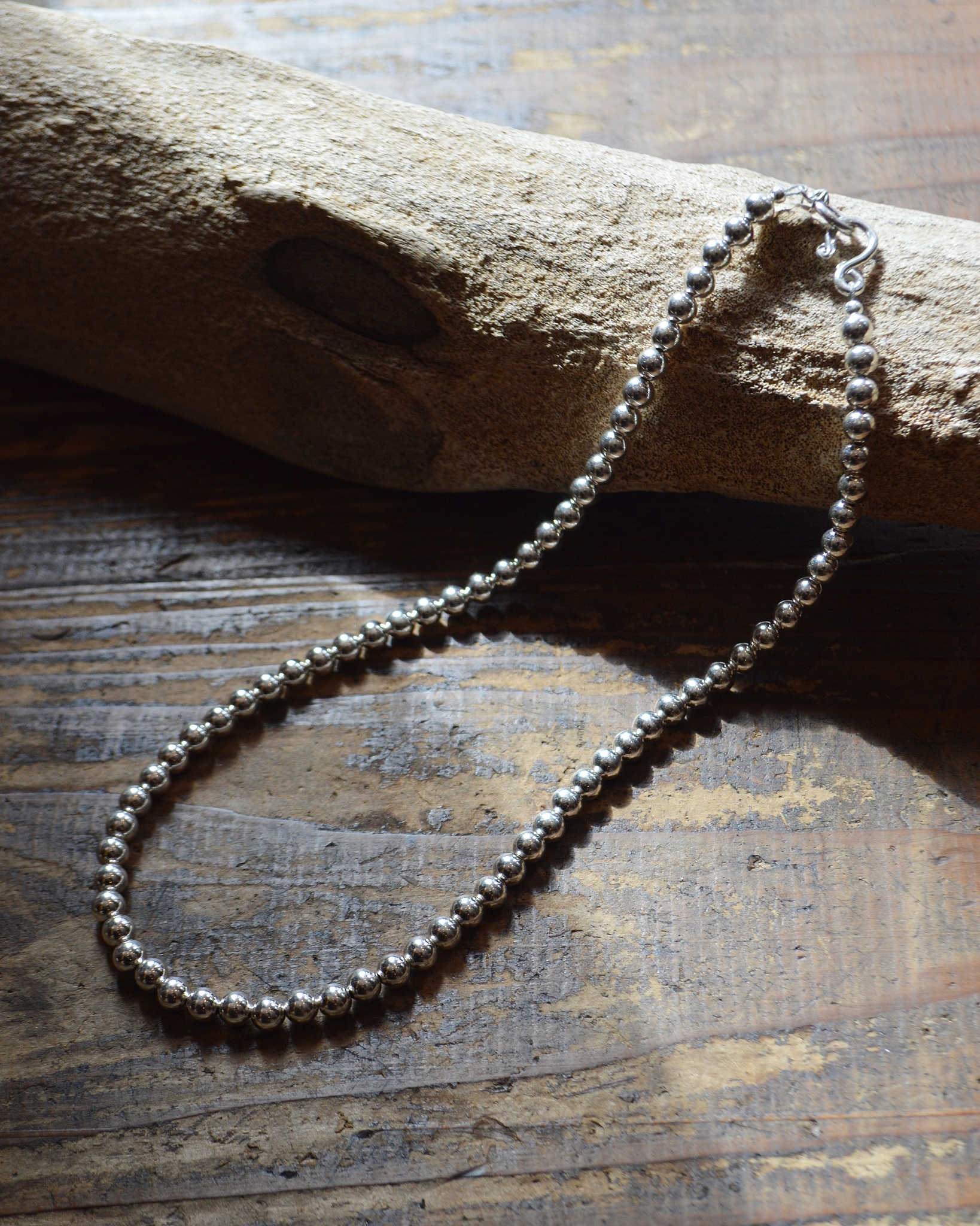 Indian jewelry インディアンジュエリー / Navajo Pearl Necklace ナバホパールネックレス TERESA BELONE (6mm 45cm)