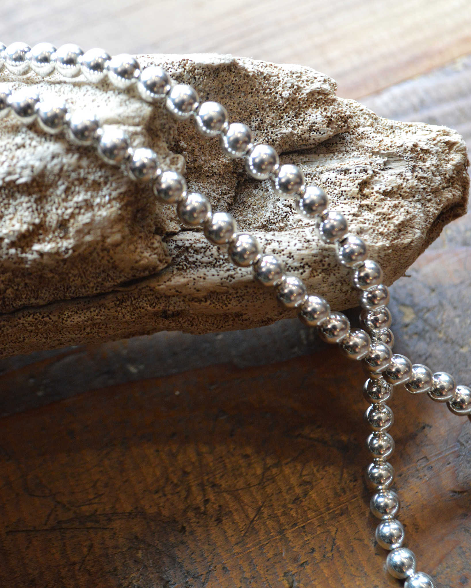 Indian jewelry インディアンジュエリー / Navajo Pearl Necklace ナバホパールネックレス TERESA BELONE (6mm 45cm)