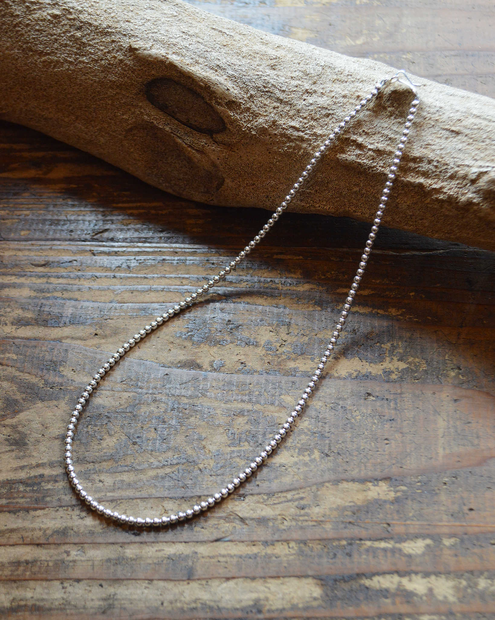 Indian jewelry インディアンジュエリー / Navajo Pearl Necklace ナバホパールネックレス TERESA BELONE (3mm 45cm)