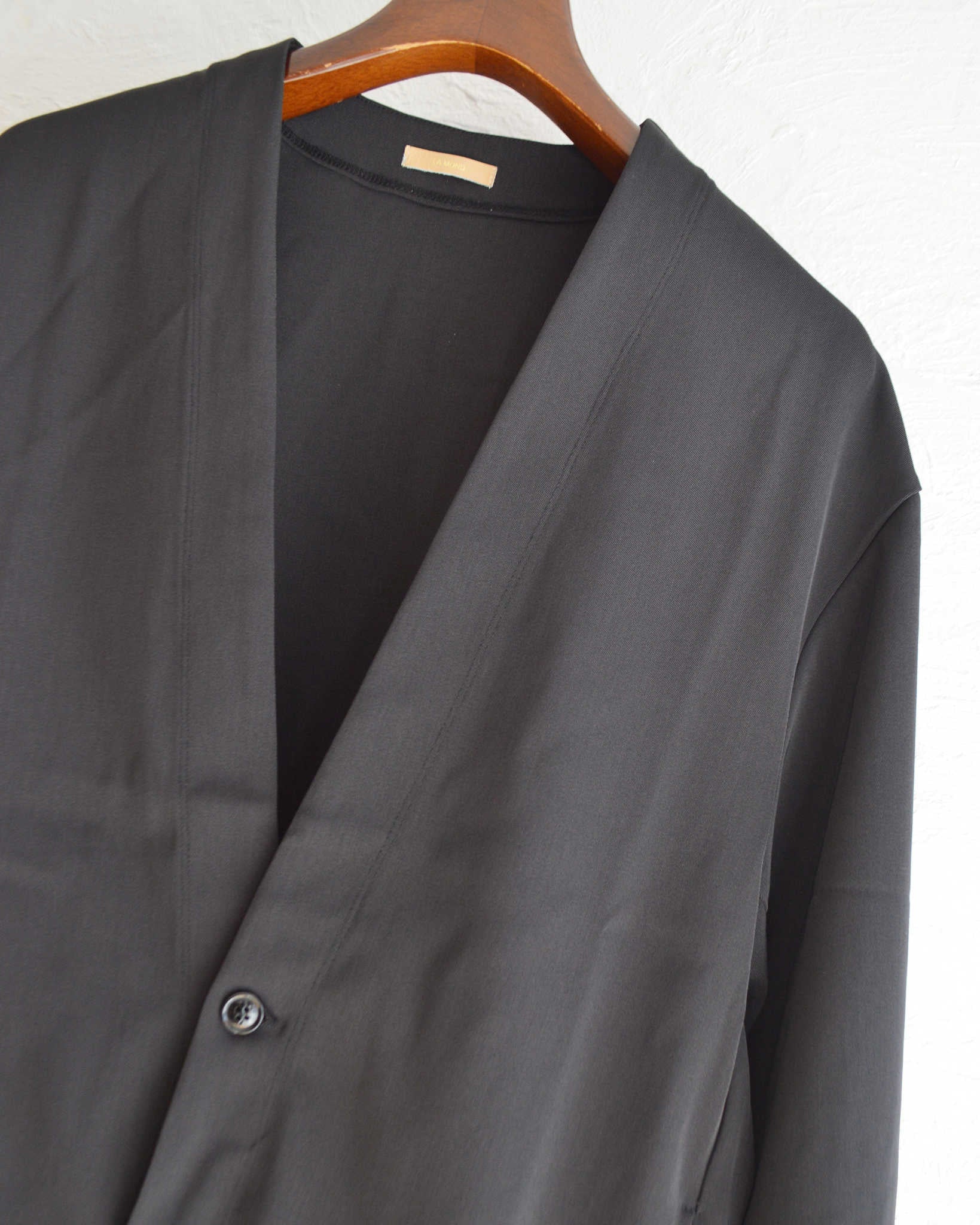 LAMOND ラモンド / TWILL TWIST CARDIGAN JACKET ツイルツイストカーディガンジャケット (BLACK ブラック)