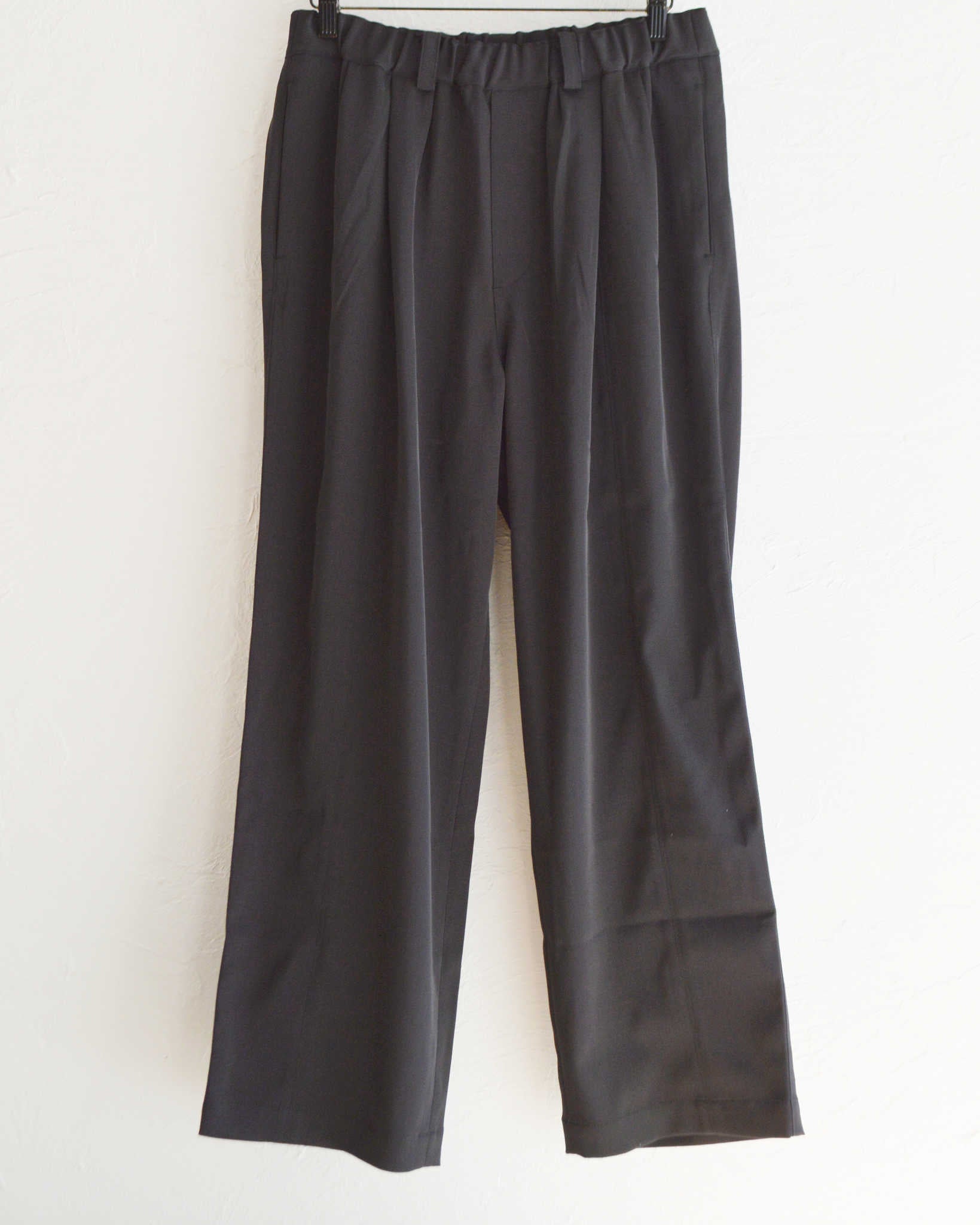 LAMOND ラモンド / TWILL TWIST CENTER SEAM PANTS ツイルセンターシームパンツ (BLACK ブラック)