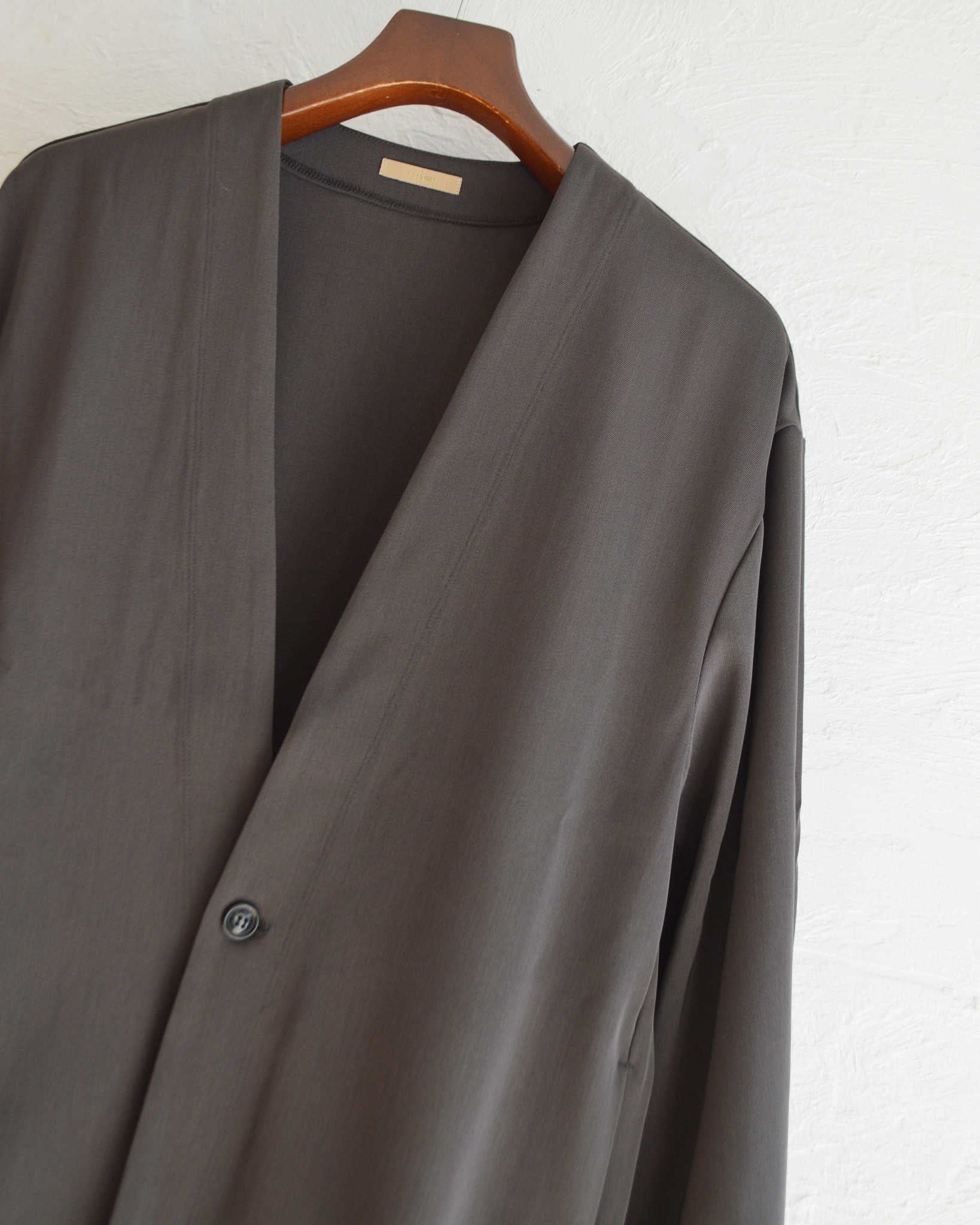 LAMOND ラモンド / TWILL TWIST CARDIGAN JACKET ツイルツイストカーディガンジャケット (DARK BROWN ダークブラウン)