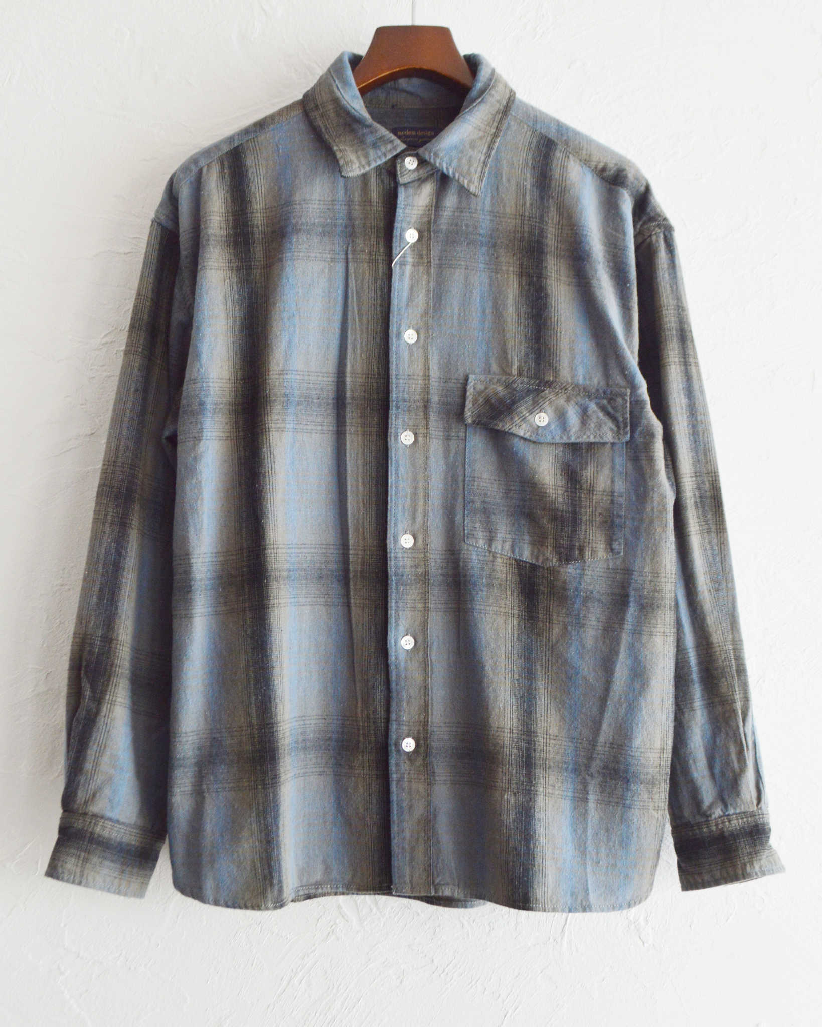 modemdesign モデムデザイン / CHECK SHIRTS チェックシャツ (OLIVE オリーブ)