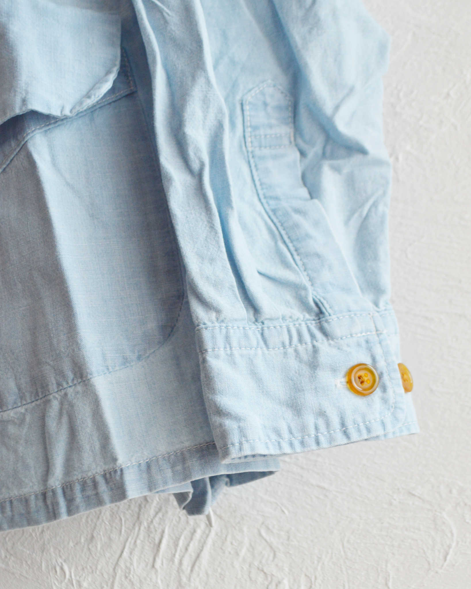 IMPRESTORE インプレストア / Portman-LS ポートマン | Open collar shirt オープンカラーシャツ (5ozchambray Vintage wash ヴィンテージウォッシュ)　