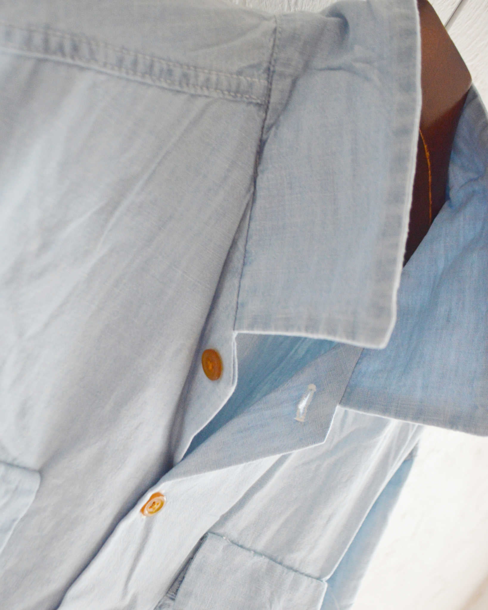 IMPRESTORE インプレストア / Portman-LS ポートマン | Open collar shirt オープンカラーシャツ (5ozchambray Vintage wash ヴィンテージウォッシュ)　
