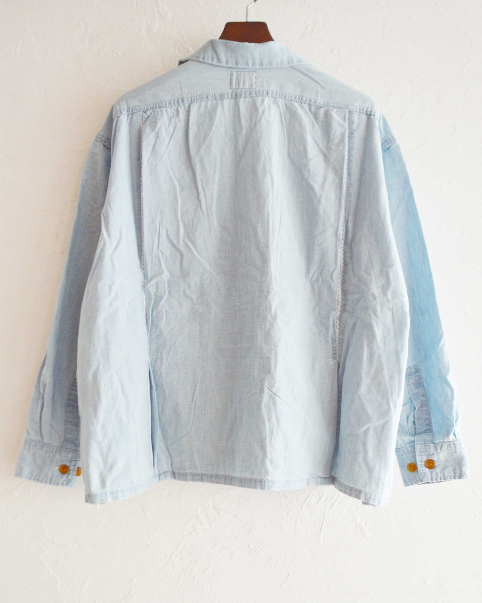 IMPRESTORE インプレストア / Portman-LS ポートマン | Open collar shirt オープンカラーシャツ (5ozchambray Vintage wash ヴィンテージウォッシュ)　