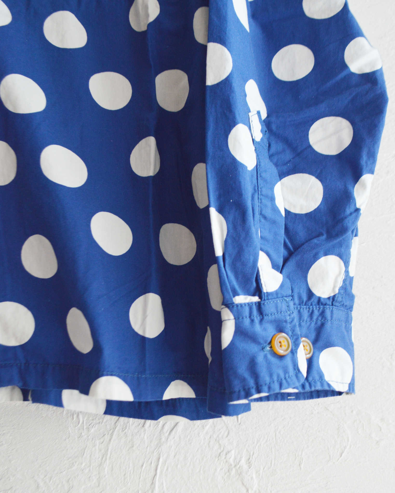 IMPRESTORE インプレストア / Herb ハーブ | Polka dot open collar shirt ポルカドットオープンカラーシャツ (NAVY ネイビー)