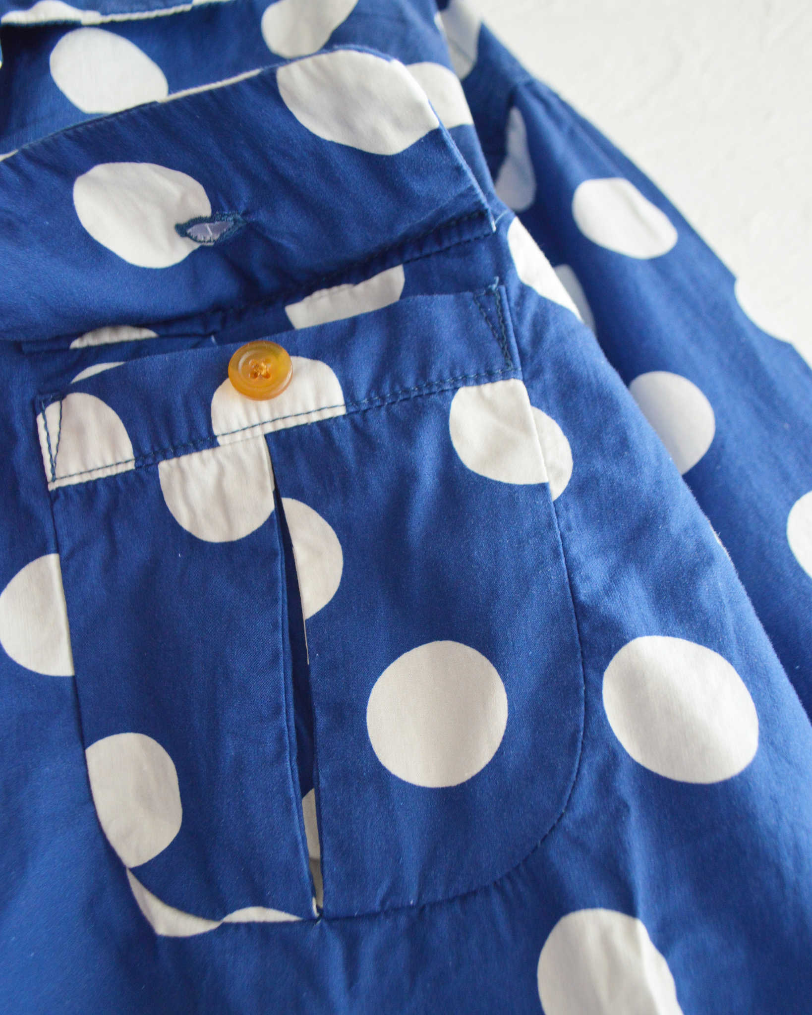 IMPRESTORE インプレストア / Herb ハーブ | Polka dot open collar shirt ポルカドットオープンカラーシャツ (NAVY ネイビー)