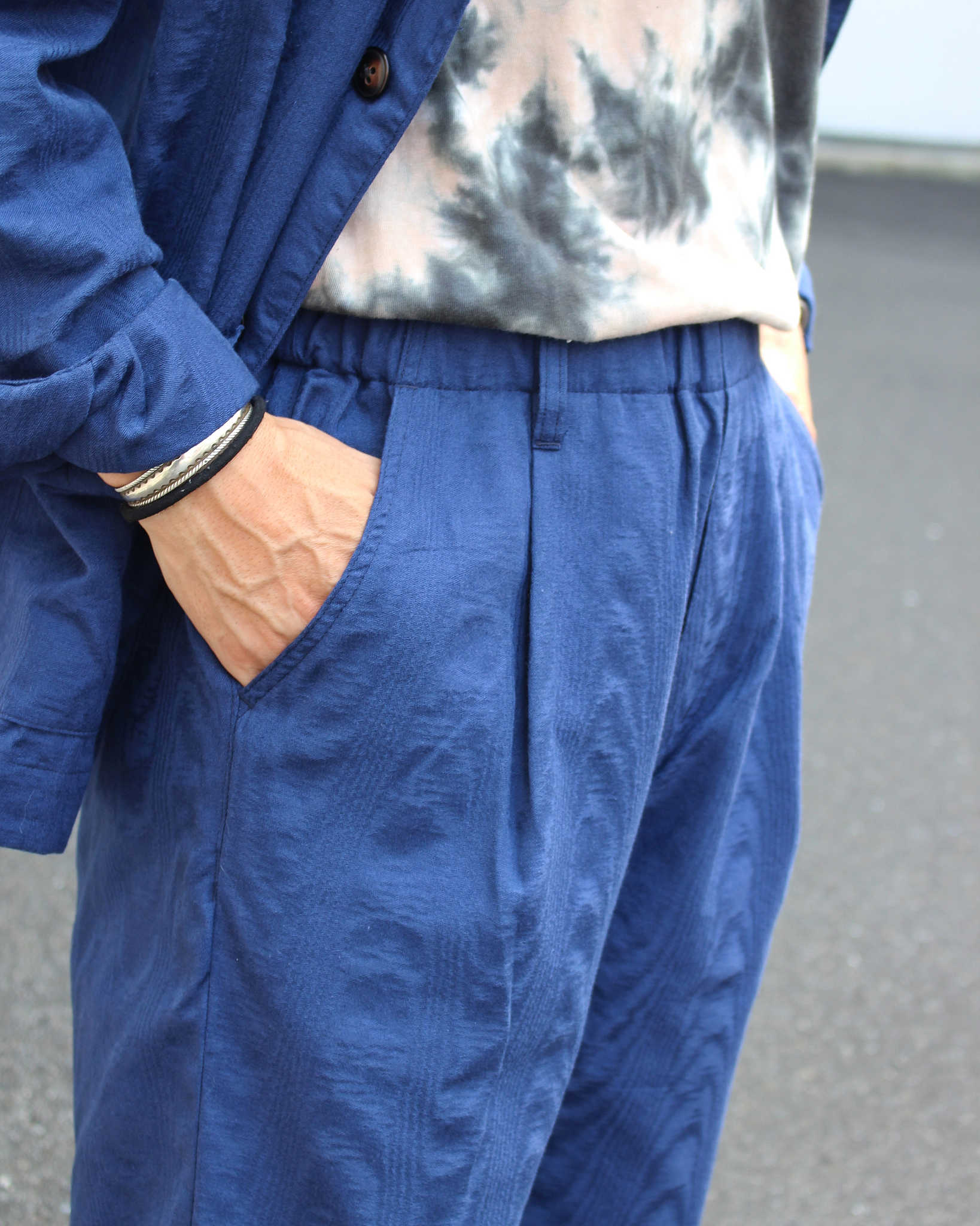 Nasngwam. ナスングワム / QUIET PANTS クワイエットパンツ (NAVY ネイビー)