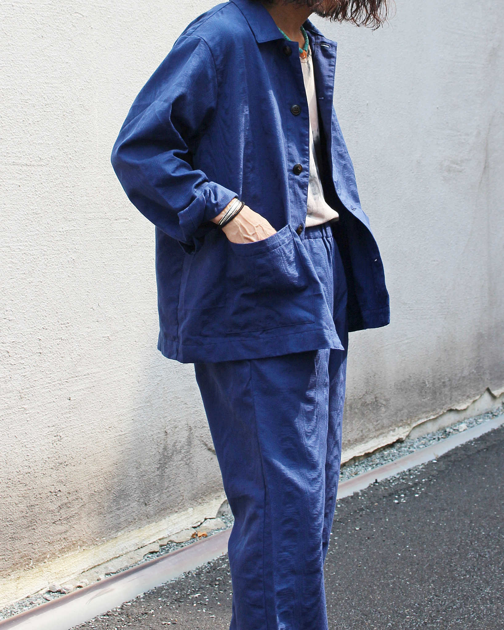 Nasngwam. ナスングワム / QUIET JACKET クワイエットジャケット (NAVY ネイビー)