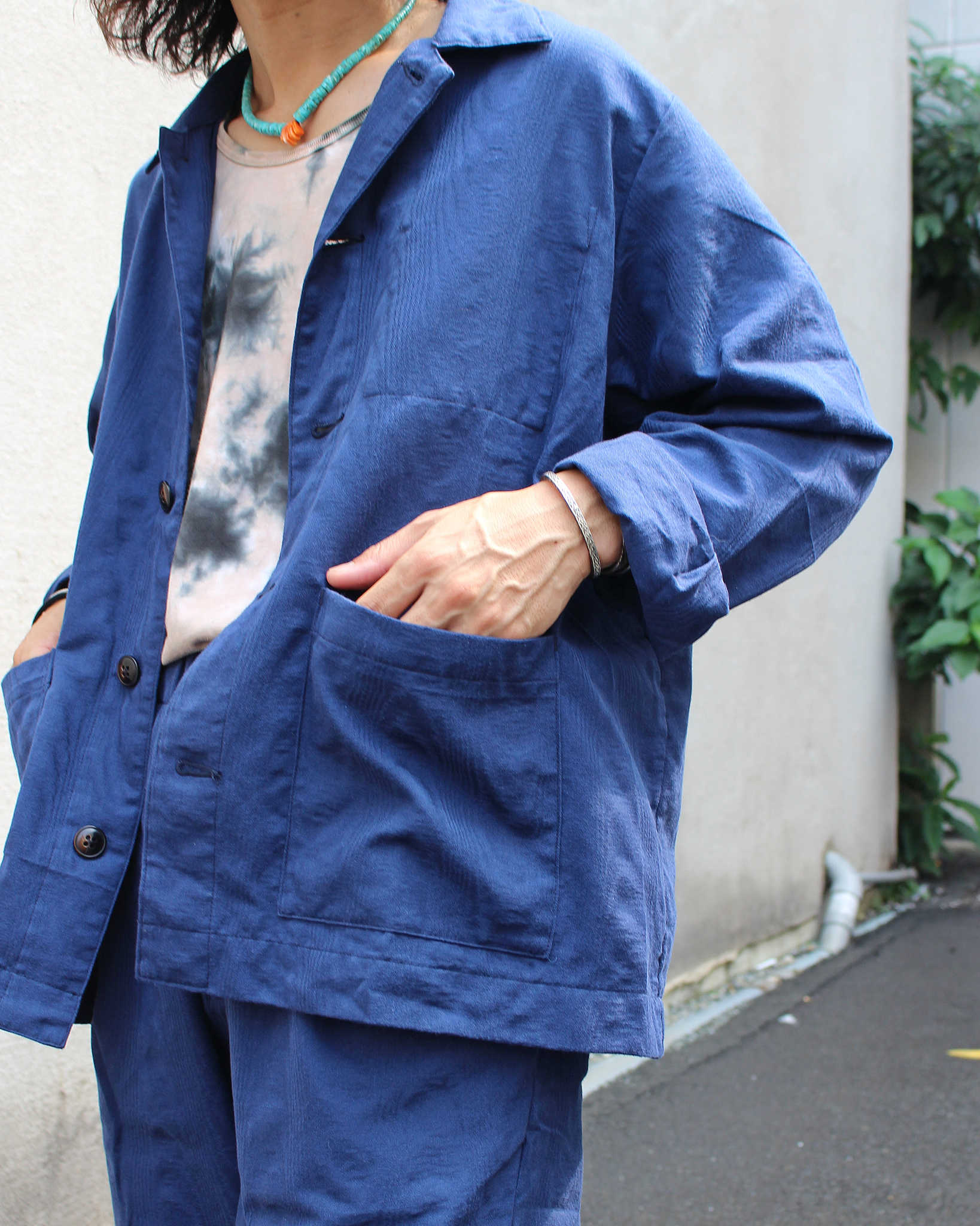Nasngwam. ナスングワム / QUIET JACKET クワイエットジャケット (NAVY ネイビー)