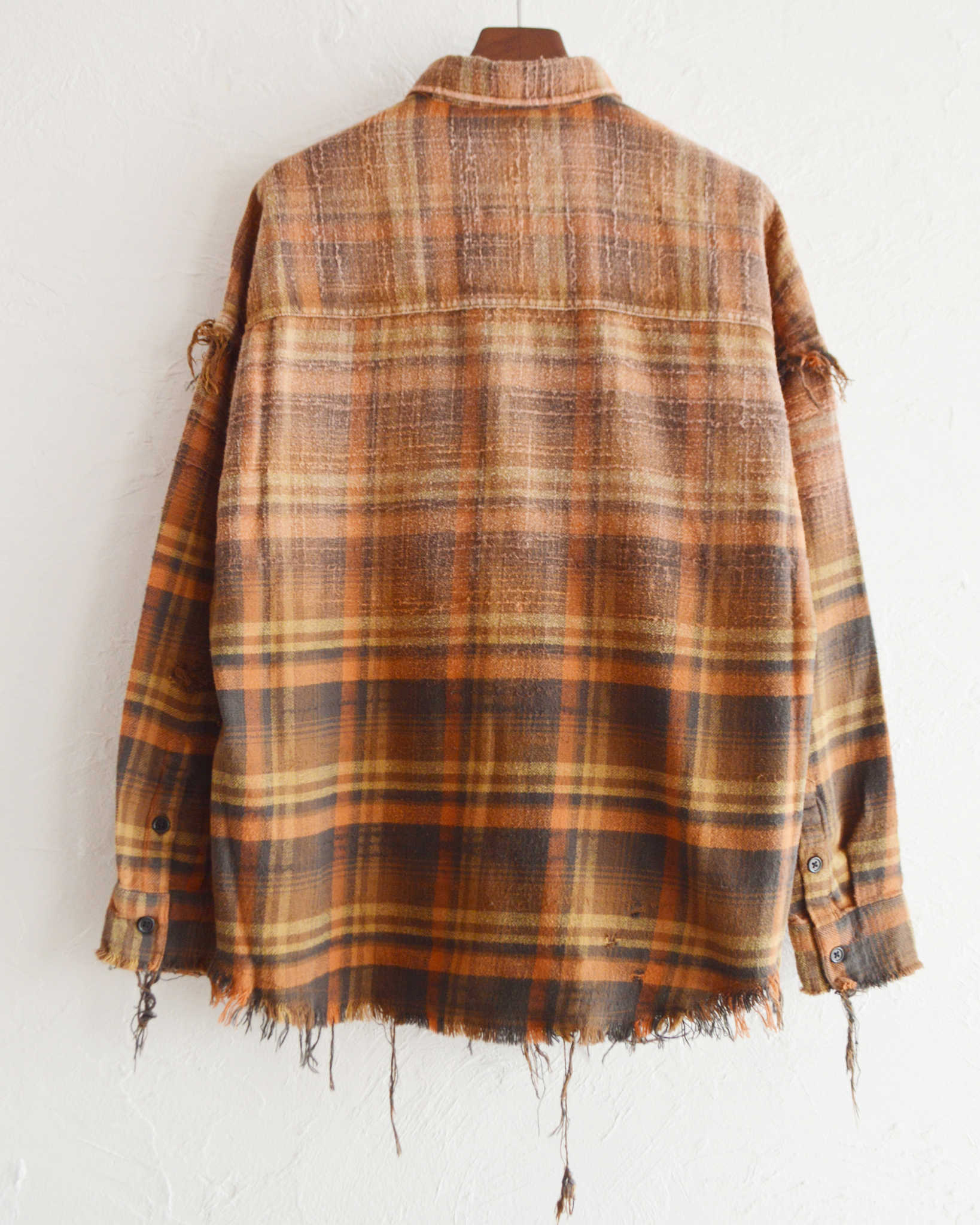 minami Anderson ミナミアンダーソン / Gradient Bleach Shirt グレディエントブリーチシャツ (BROWN ブラウン)