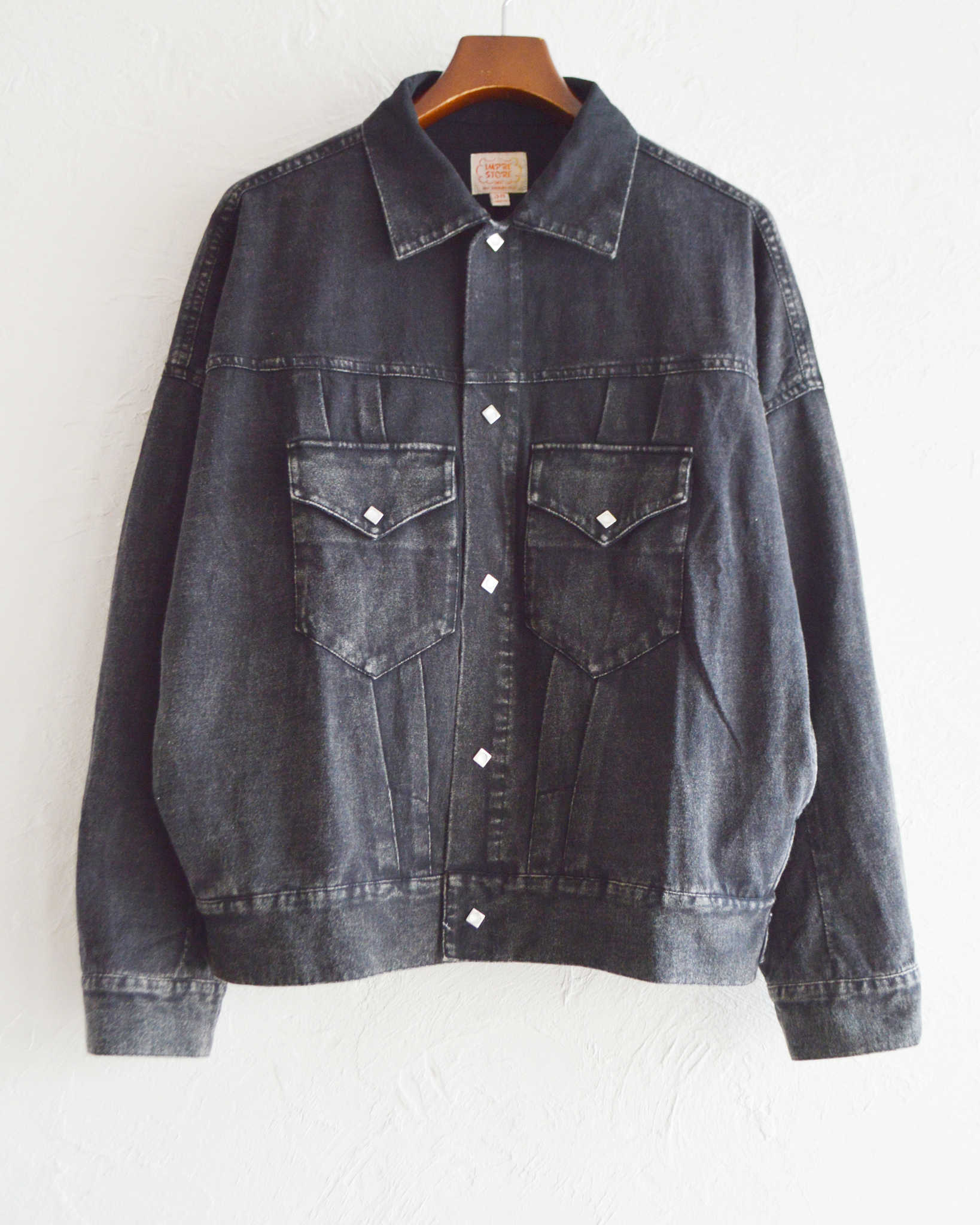 IMPRESTORE インプレストア / Lorraine t-cloth V.D ロレーヌ | Western Short JKT ウエスタンショートジャケット (FADED BLACK フェイデットブラック)