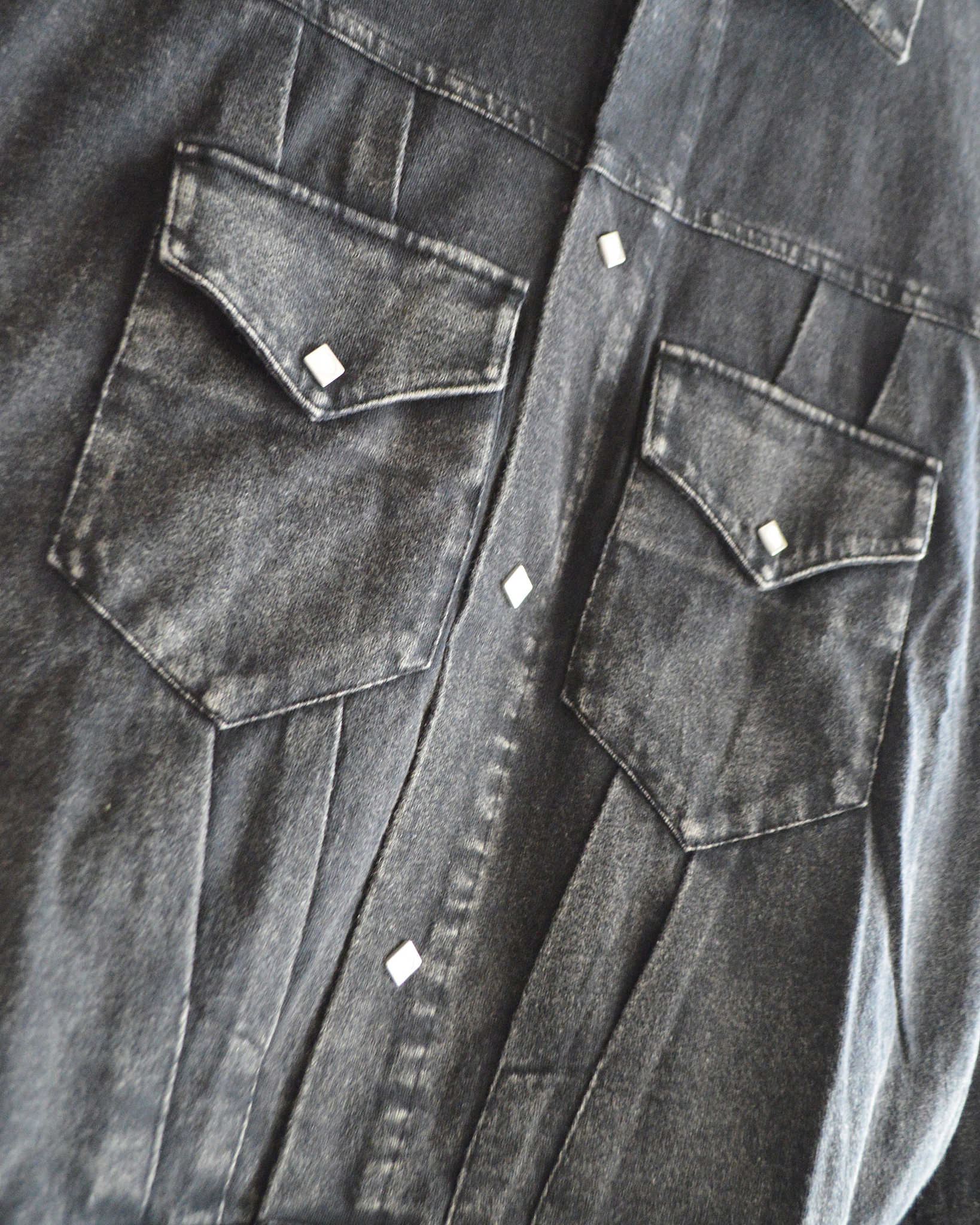 IMPRESTORE インプレストア / Lorraine t-cloth V.D ロレーヌ | Western Short JKT ウエスタンショートジャケット (FADED BLACK フェイデットブラック)