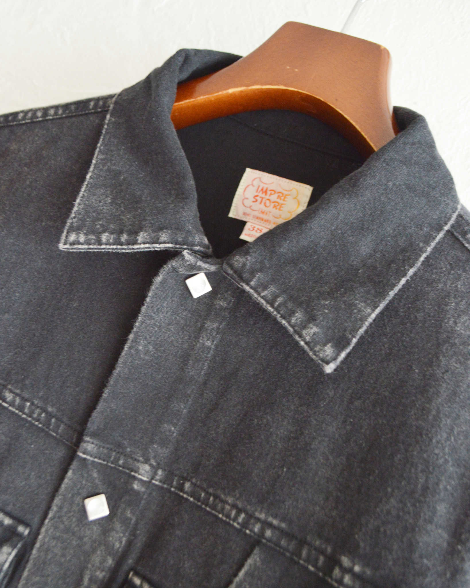 IMPRESTORE インプレストア / Lorraine t-cloth V.D ロレーヌ | Western Short JKT ウエスタンショートジャケット (FADED BLACK フェイデットブラック)