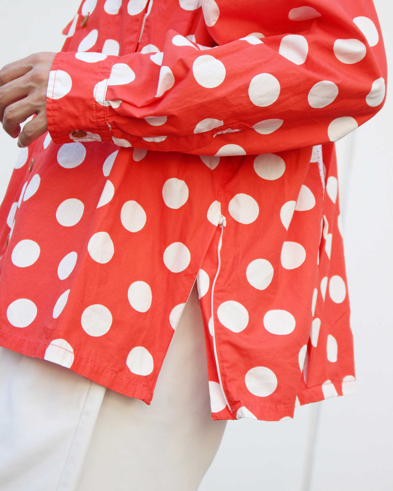 IMPRESTORE インプレストア / Herb ハーブ | Polka dot open collar shirt ポルカドットオープンカラーシャツ (RED レッド)
