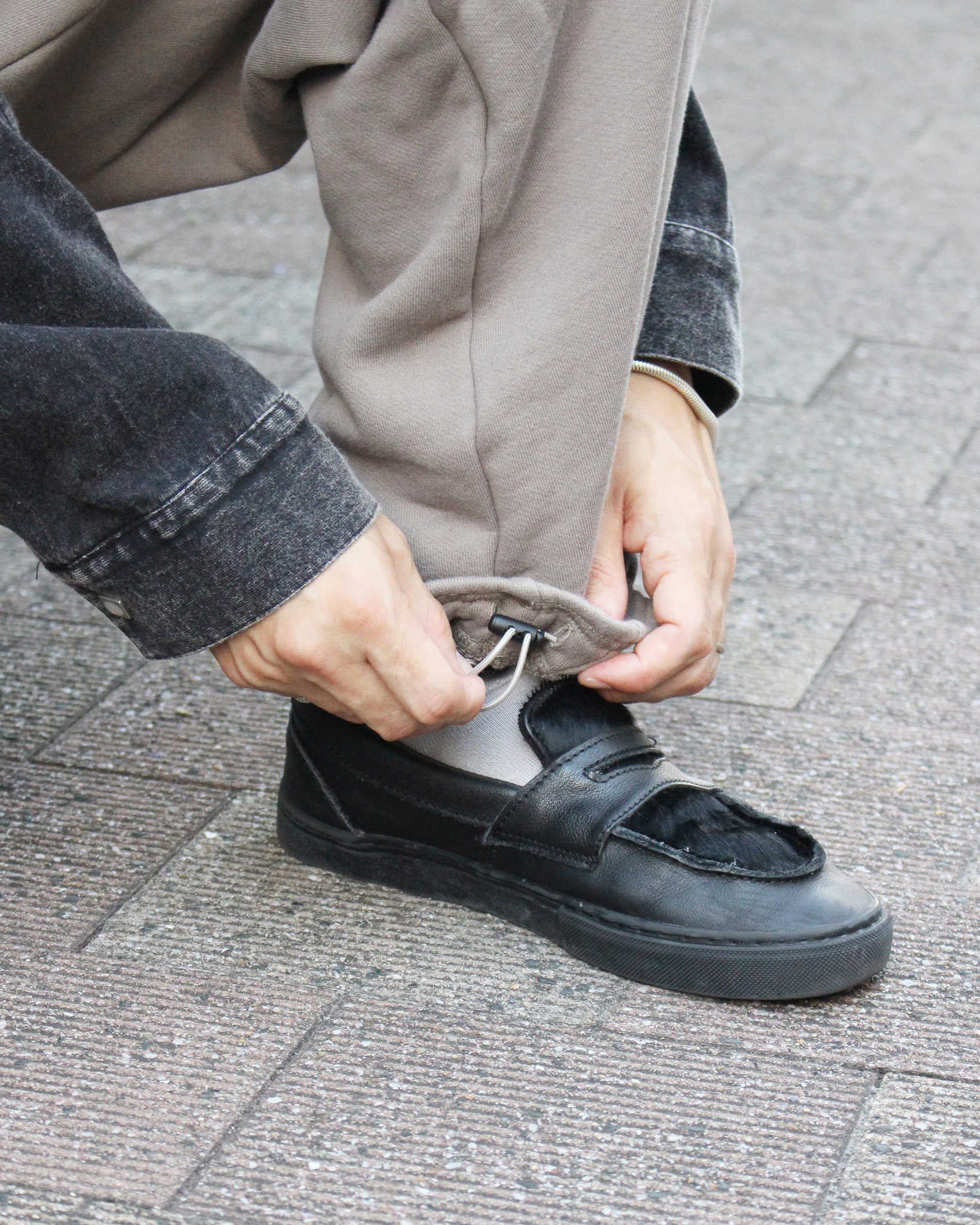Nasngwam. ナスングワム / DRAPING SWEAT PANTS ドレーピングスウェットパンツ (Lt.OLIVE ライトオリーブ)