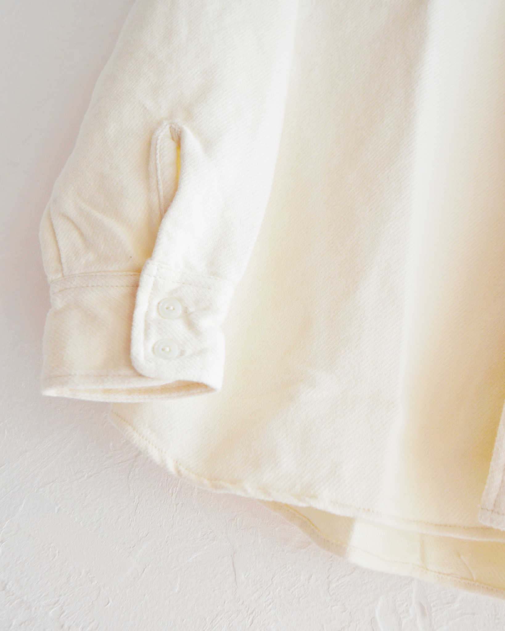 necessary or unnecessary ネセサリーオアアンネセサリー N.O.UN / WW SHIRT NEL ダブルダブルシャツネル (WHITE ホワイト)