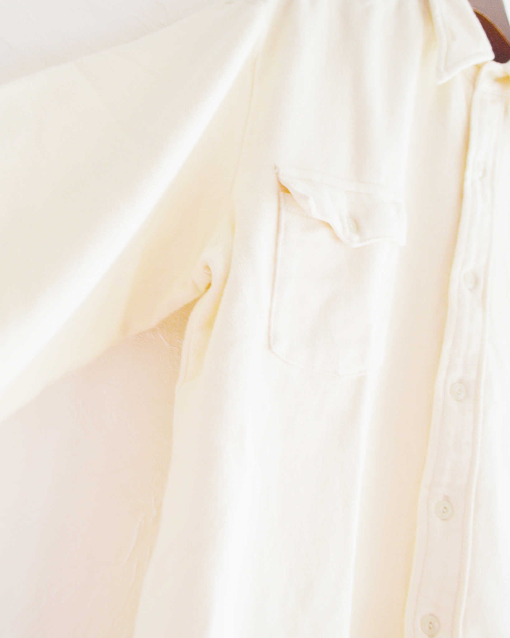 necessary or unnecessary ネセサリーオアアンネセサリー N.O.UN / WW SHIRT NEL ダブルダブルシャツネル (WHITE ホワイト)