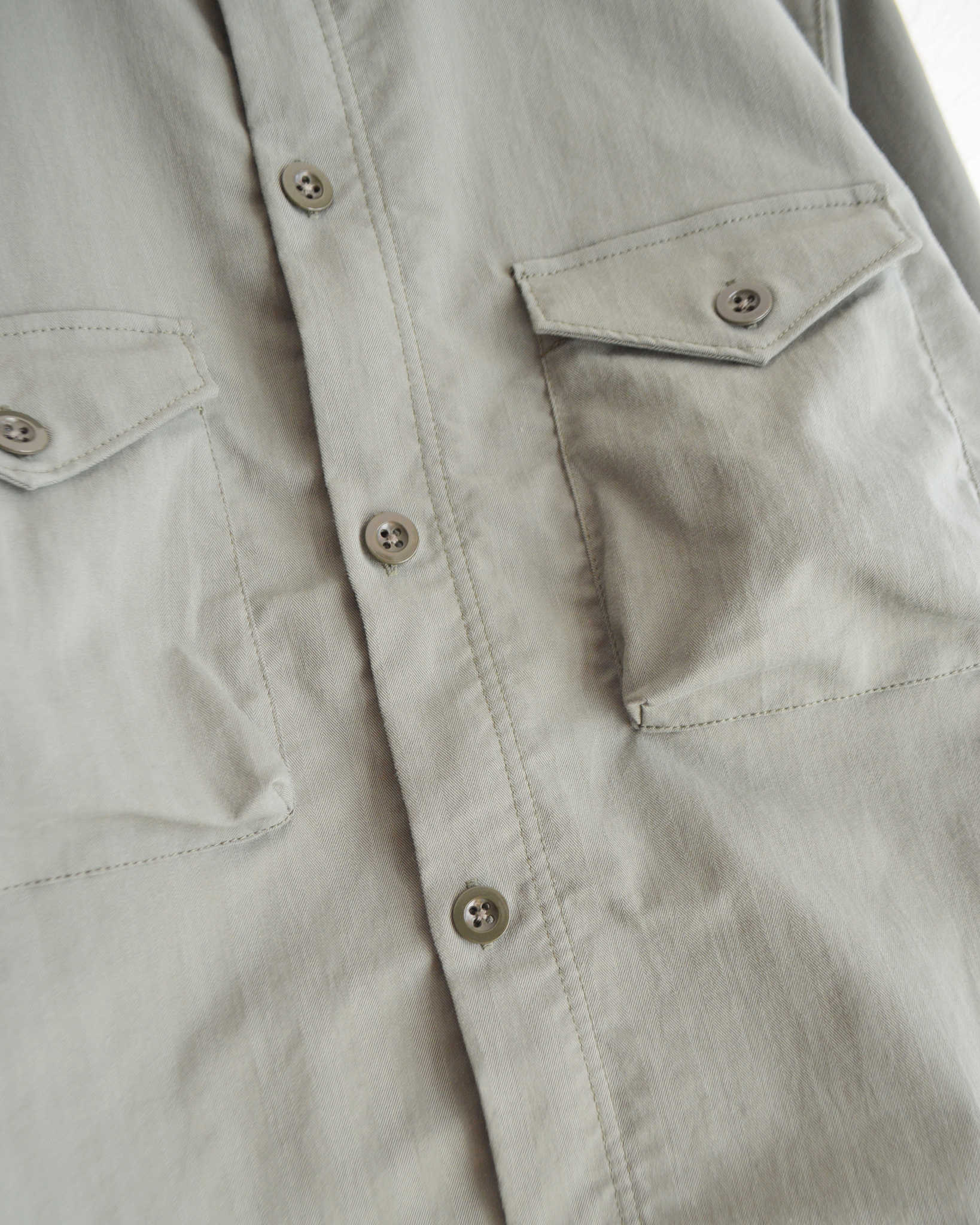 necessary or unnecessary ネセサリーオアアンネセサリー N.O.UN / WATCH SHIRT ウォッチシャツ (SAGE セージ)