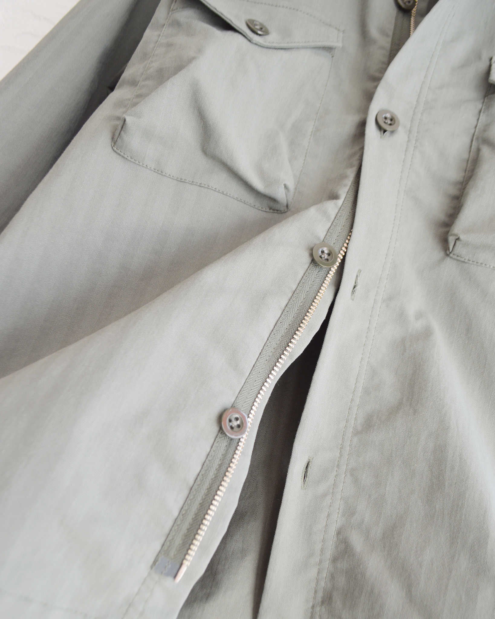 necessary or unnecessary ネセサリーオアアンネセサリー N.O.UN / WATCH SHIRT ウォッチシャツ (SAGE セージ)