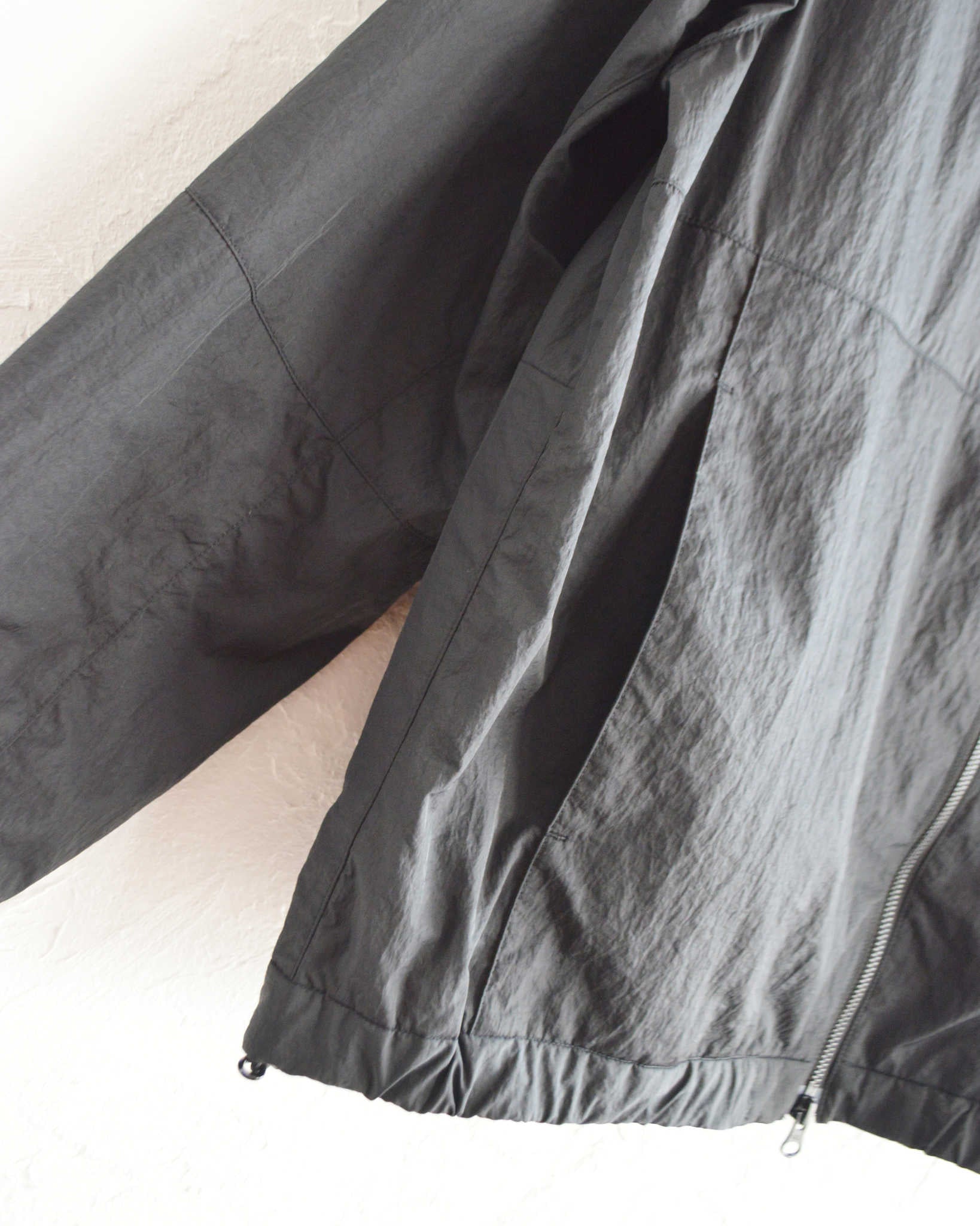LAMOND ラモンド / POCKETABLE NYLON BLOUSON ポケッタブルナイロンブルゾン (BLACK ブラック)