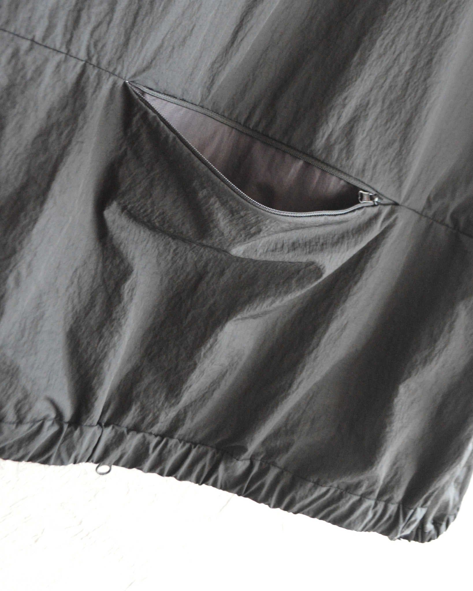 LAMOND ラモンド / POCKETABLE NYLON BLOUSON ポケッタブルナイロンブルゾン (BLACK ブラック)