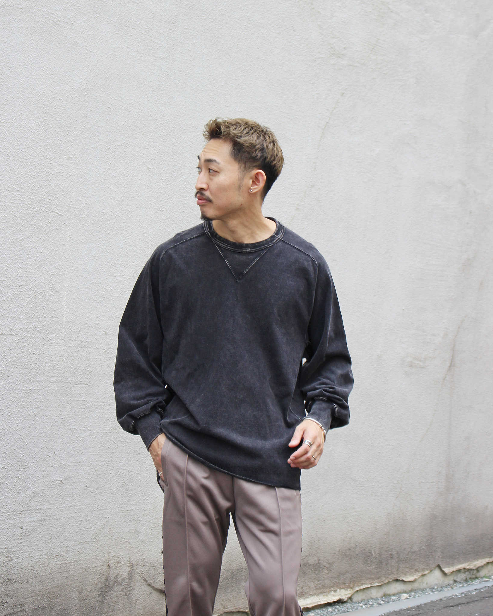 IMPRESTORE インプレストア / Harold t-cloth V.D ハロルド | Freedom LongSleeve Tshirt フリーダムロングスリーブティー (FADED BLACK フェイデットブラック)