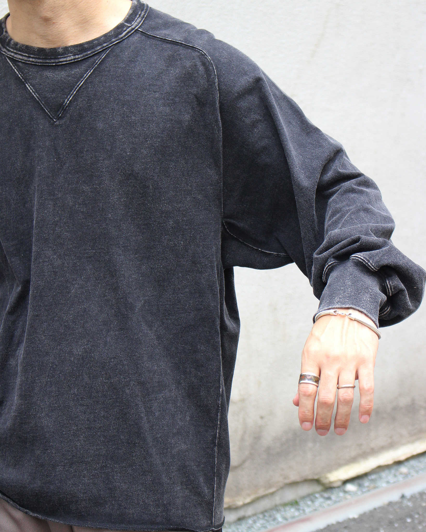 IMPRESTORE インプレストア / Harold t-cloth V.D ハロルド | Freedom LongSleeve Tshirt フリーダムロングスリーブティー (FADED BLACK フェイデットブラック)