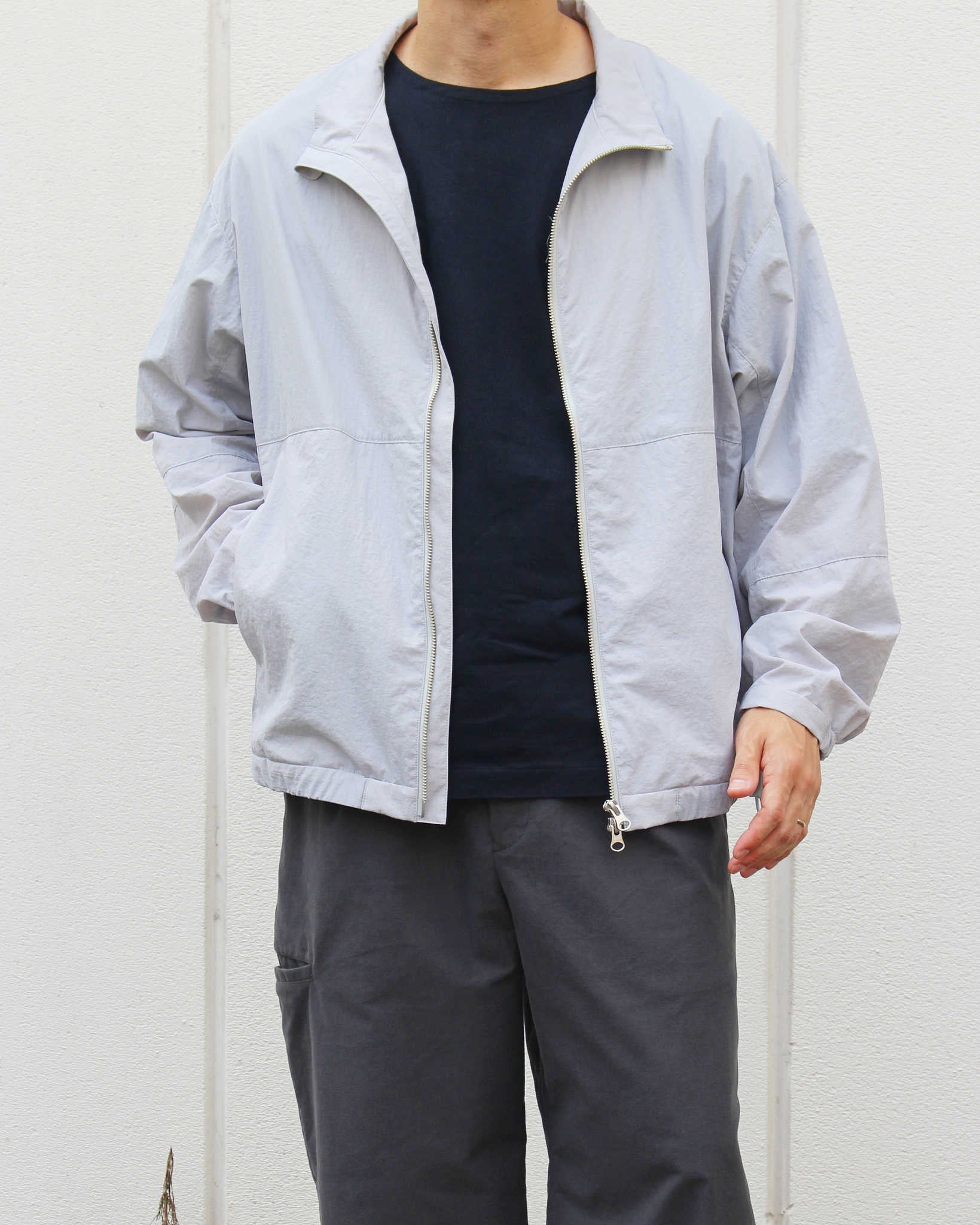 LAMOND ラモンド / POCKETABLE NYLON BLOUSON ポケッタブルナイロンブルゾン (GRAY グレー)