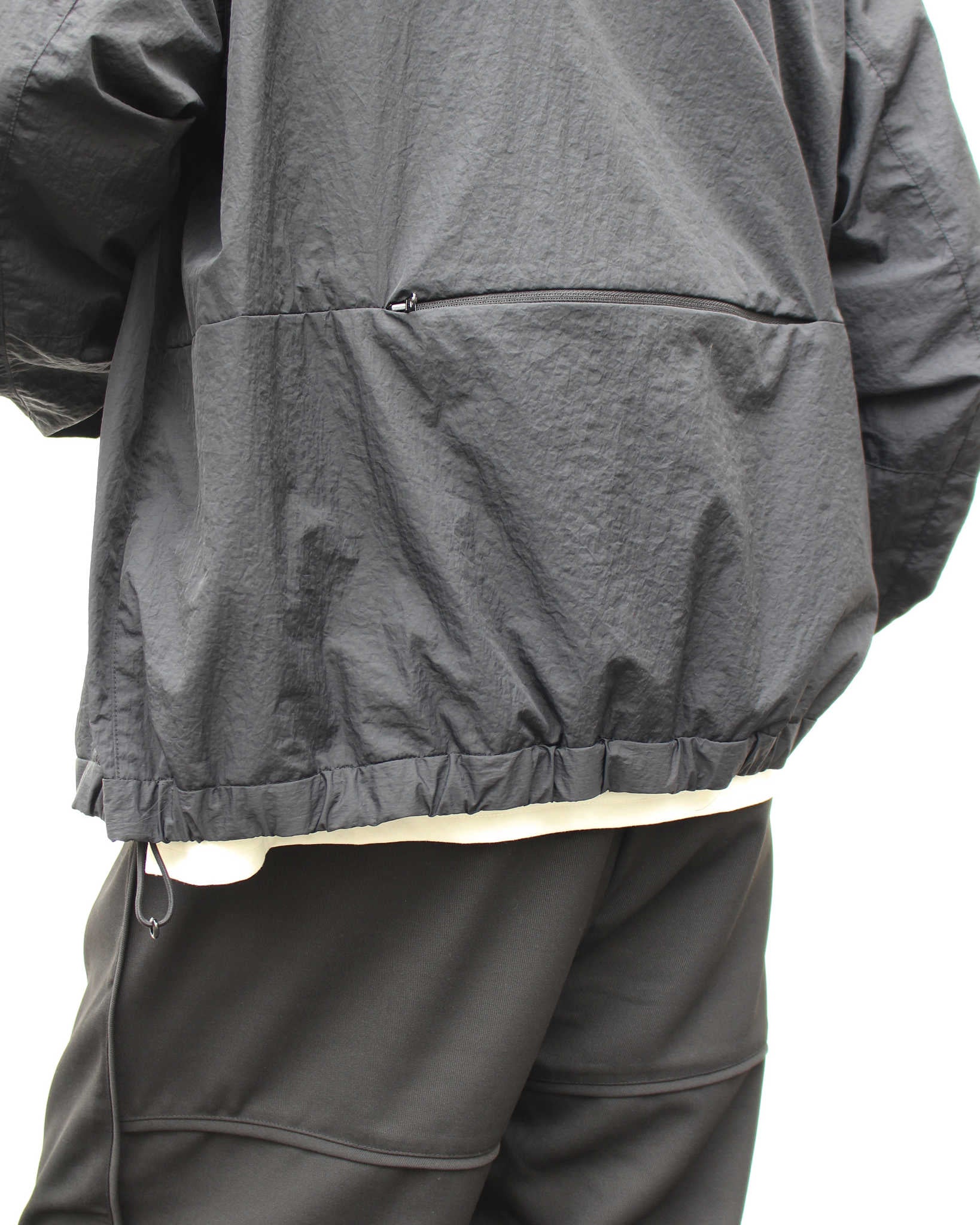 LAMOND ラモンド / POCKETABLE NYLON BLOUSON ポケッタブルナイロンブルゾン (BLACK ブラック)